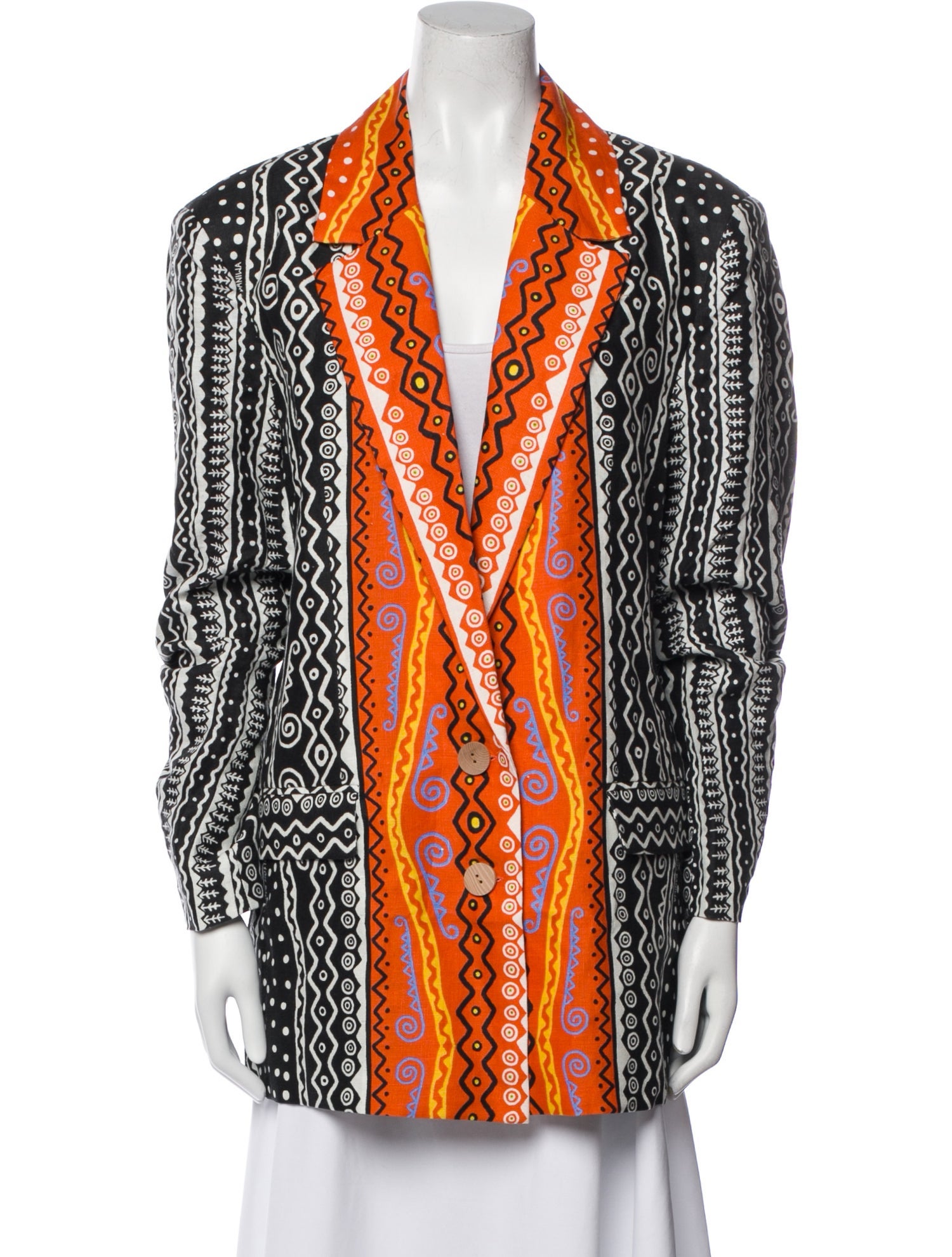 Farm Rio Linen Striped Vest w/ Tags