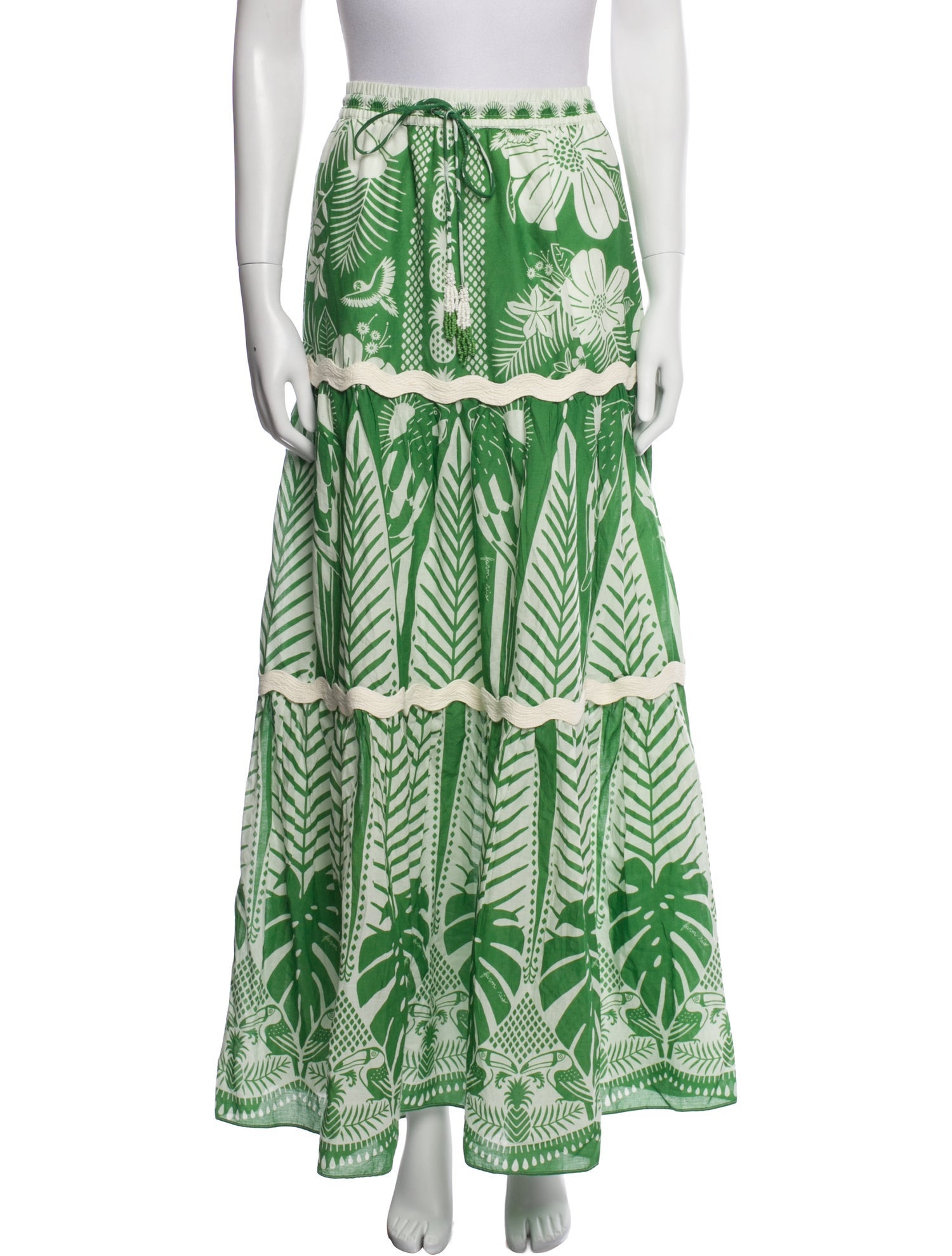 Farm Rio Printed Long Skirt