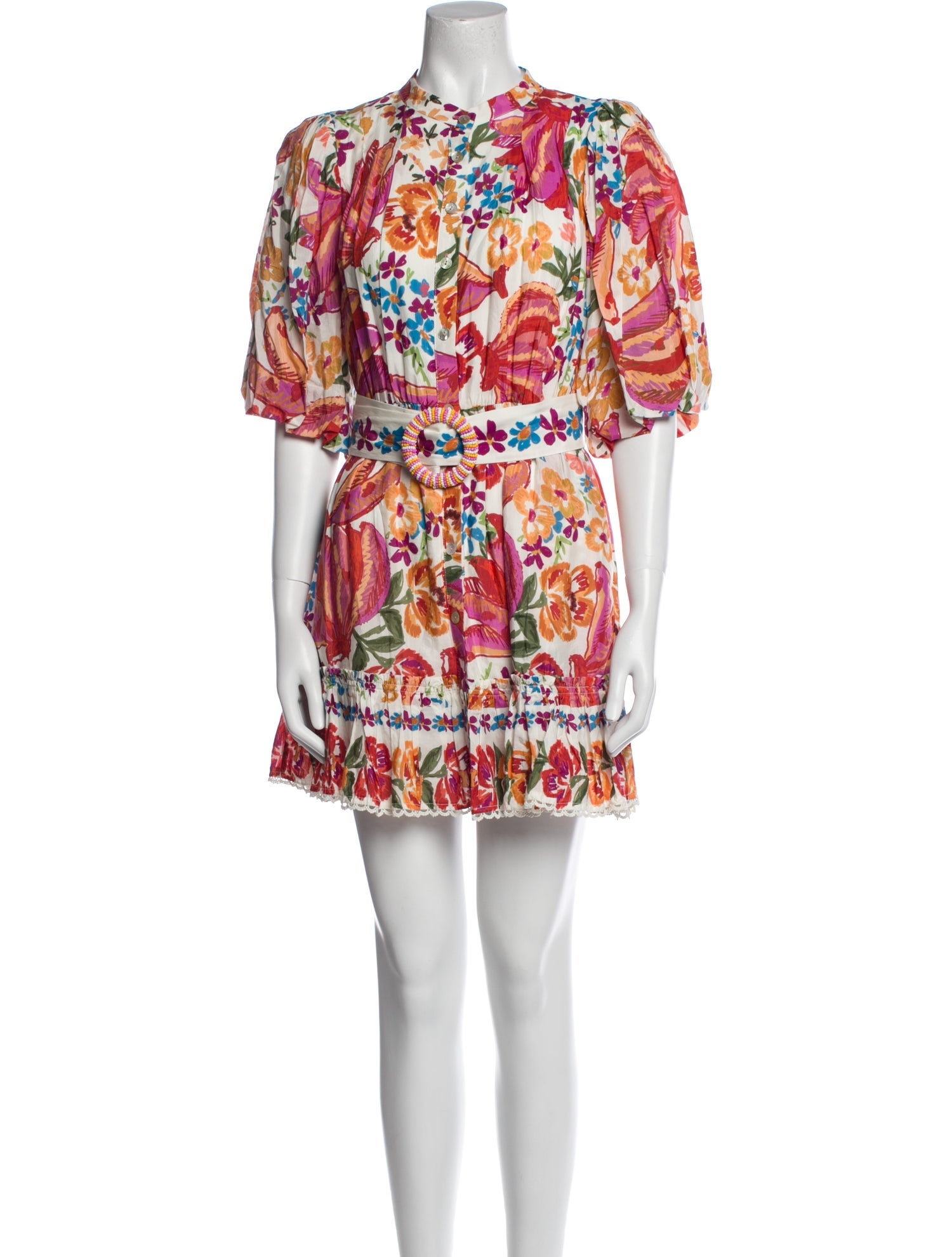 Farm Rio Floral Print Mini Dress