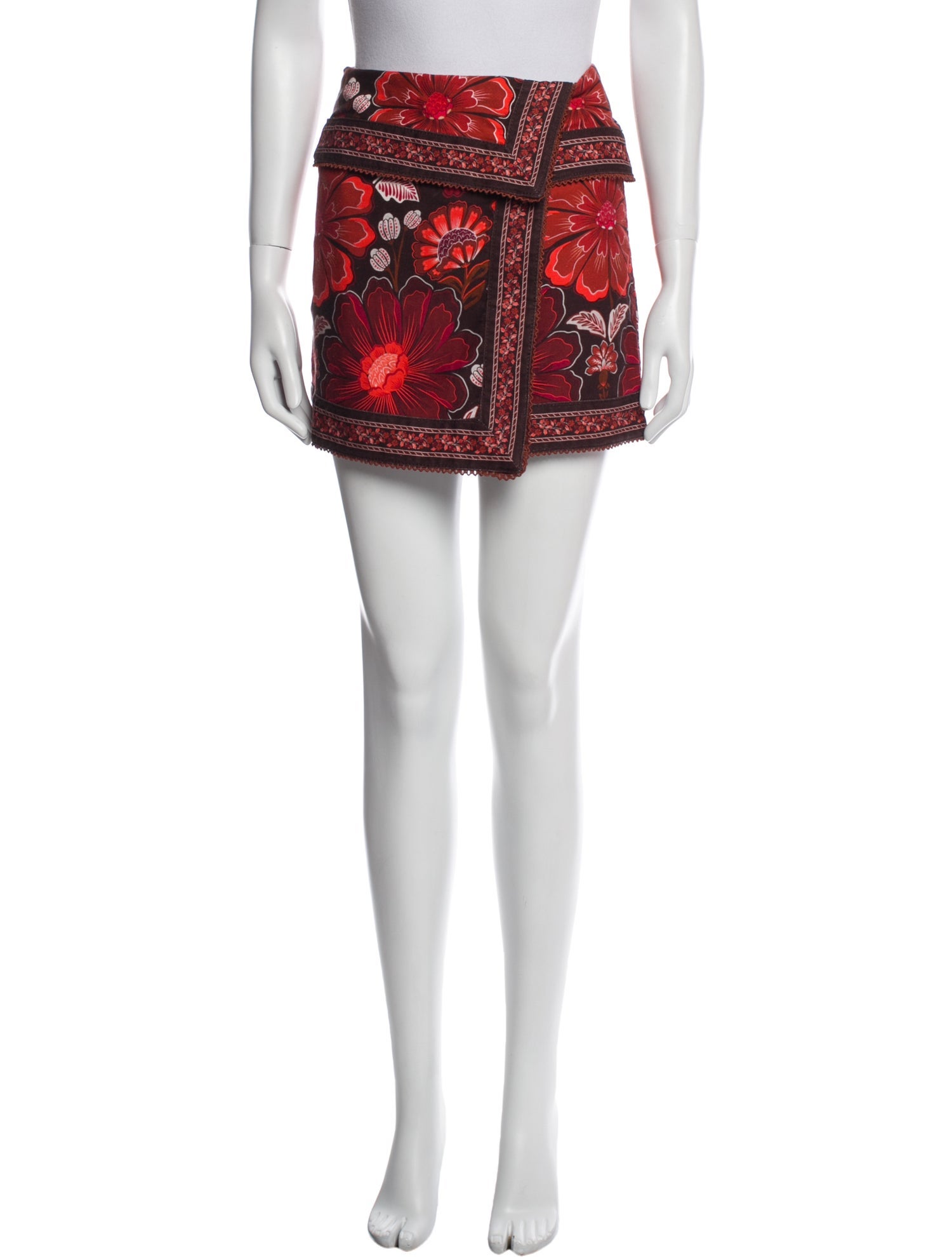 Farm Rio Floral Print Mini Skirt