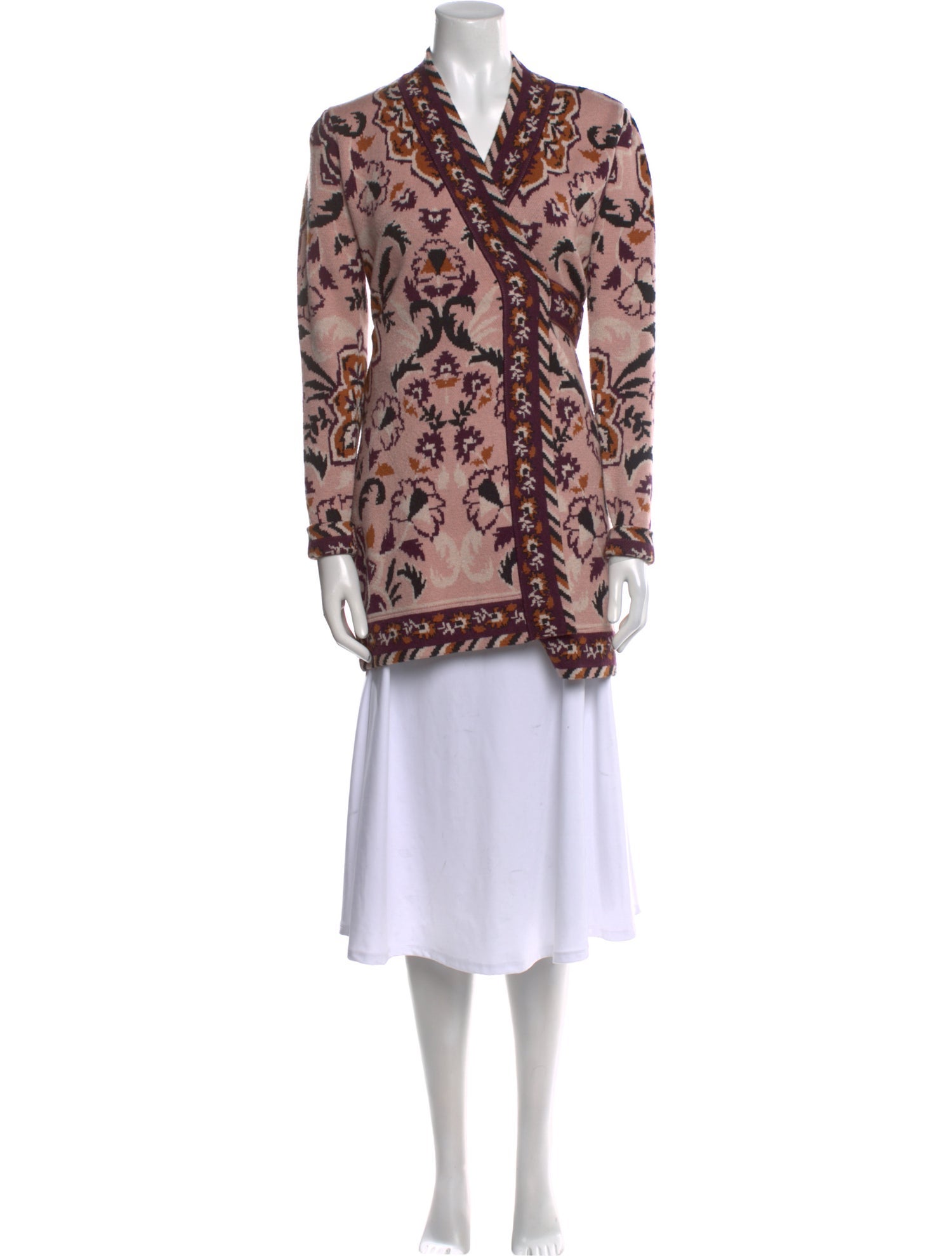 Farm Rio Printed V-Neck Sweater