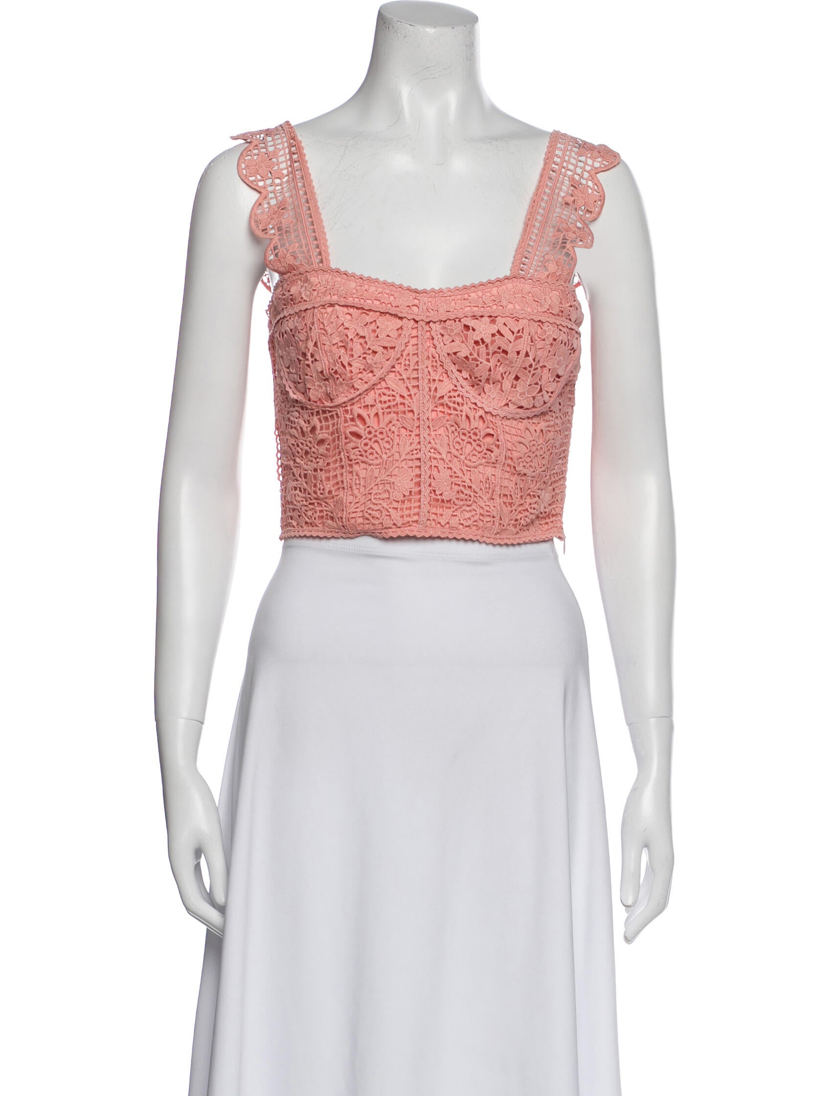 Farm Rio Square Neckline Sleeveless Crop Top w/ Tags