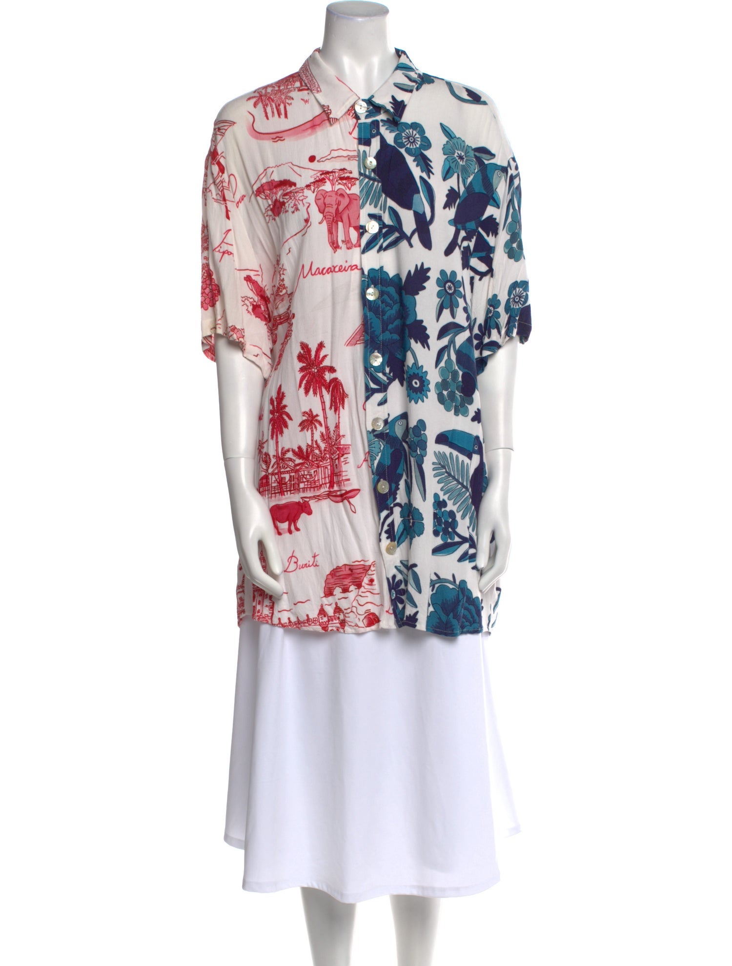 Farm Rio Printed Short Sleeve Tunic