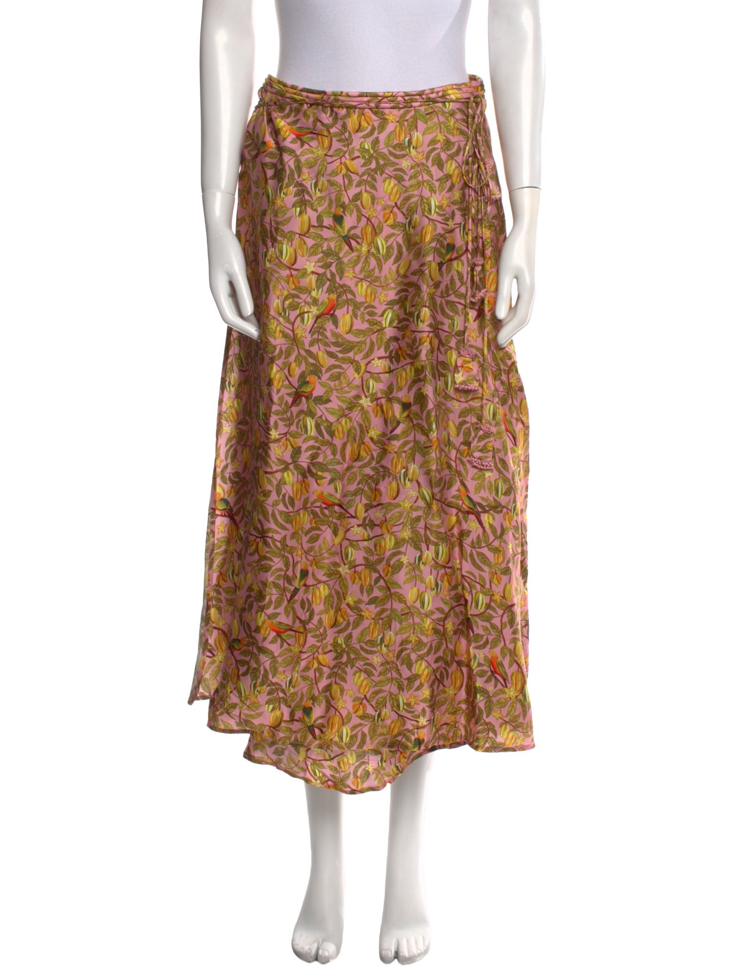 Farm Rio Floral Print Midi Length Skirt