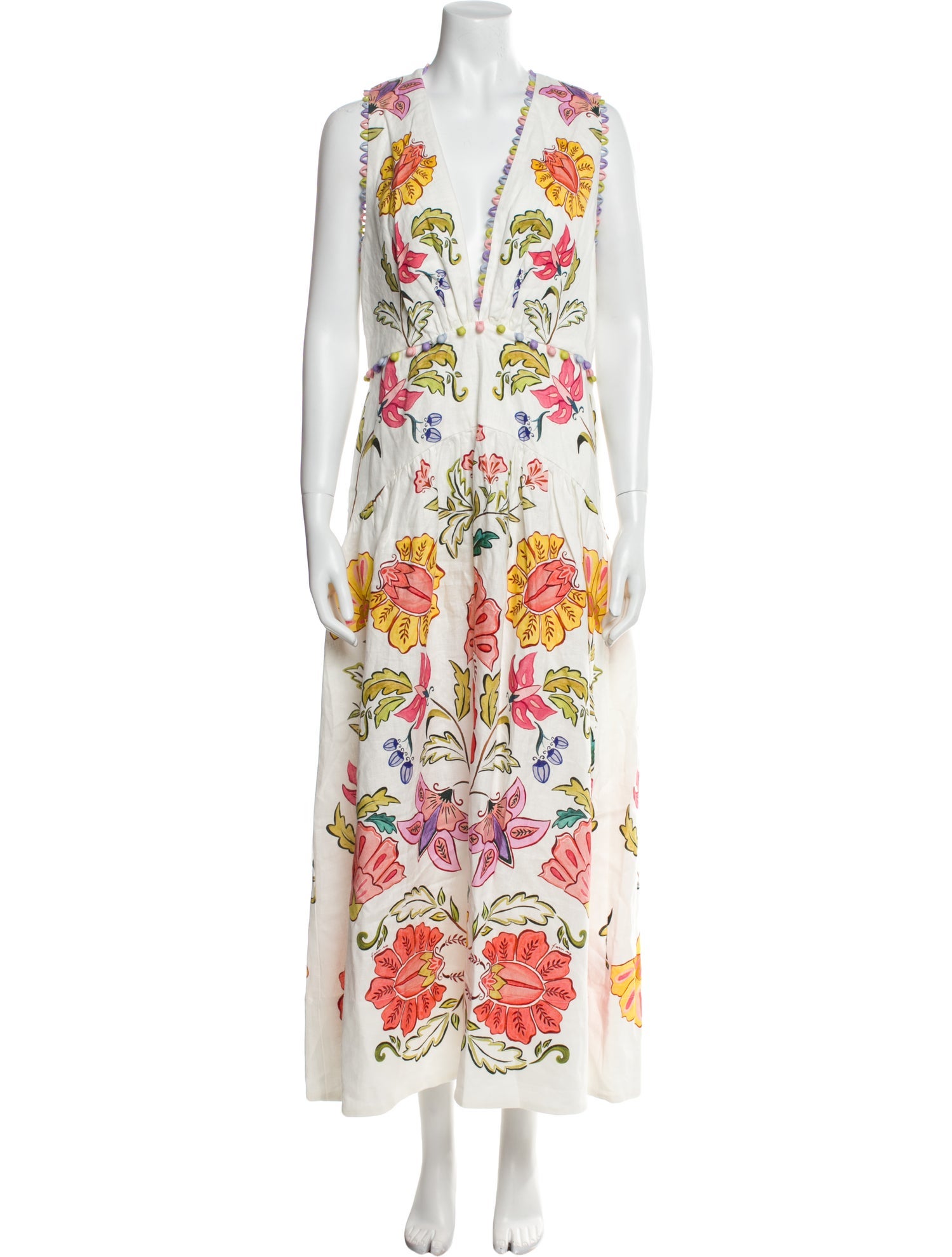 Farm Rio Linen Long Dress w/ Tags