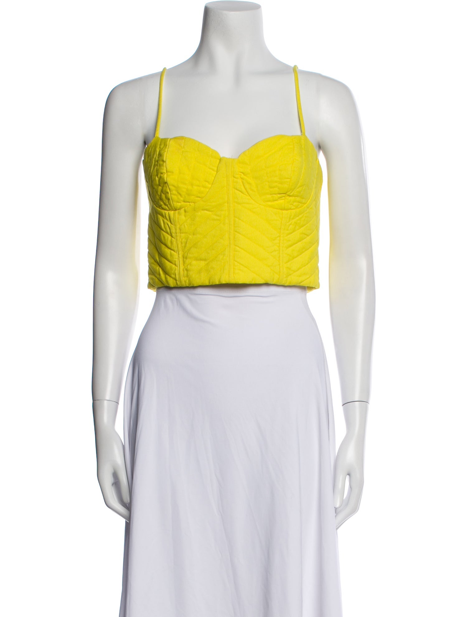 Farm Rio Square Neckline Sleeveless Crop Top