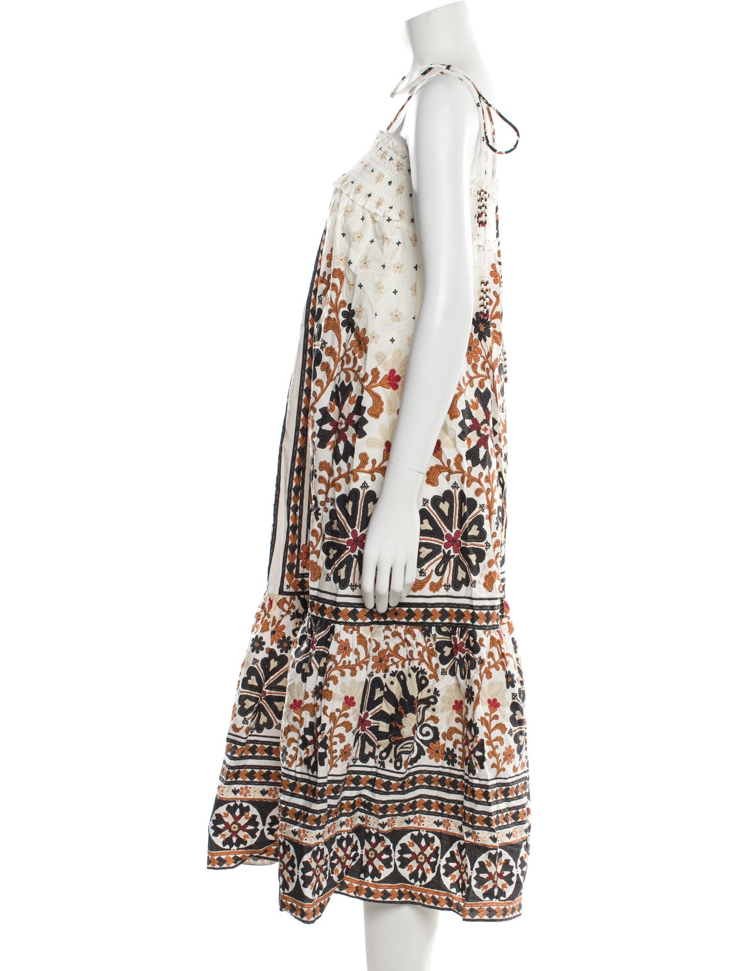 Farm Rio Floral Print Midi Length Dress