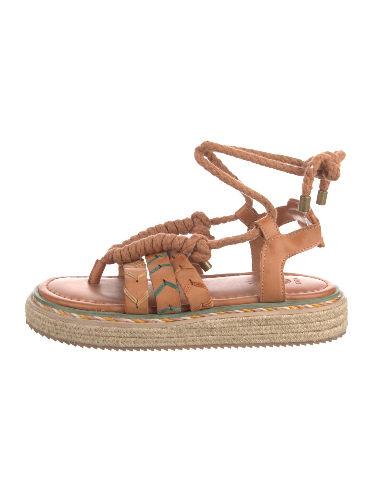Farm Rio Leather Espadrilles