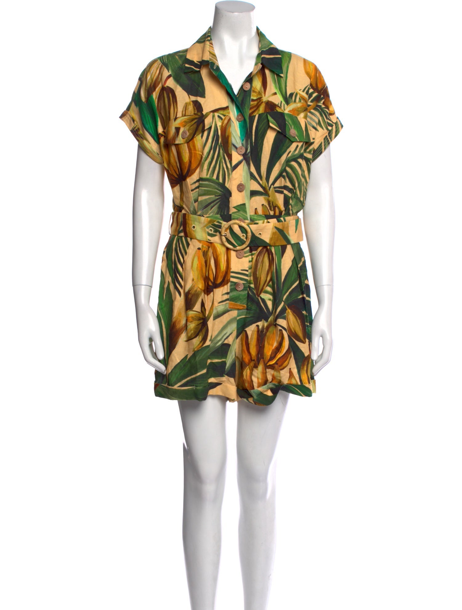 Farm Rio Printed V-Neck Romper