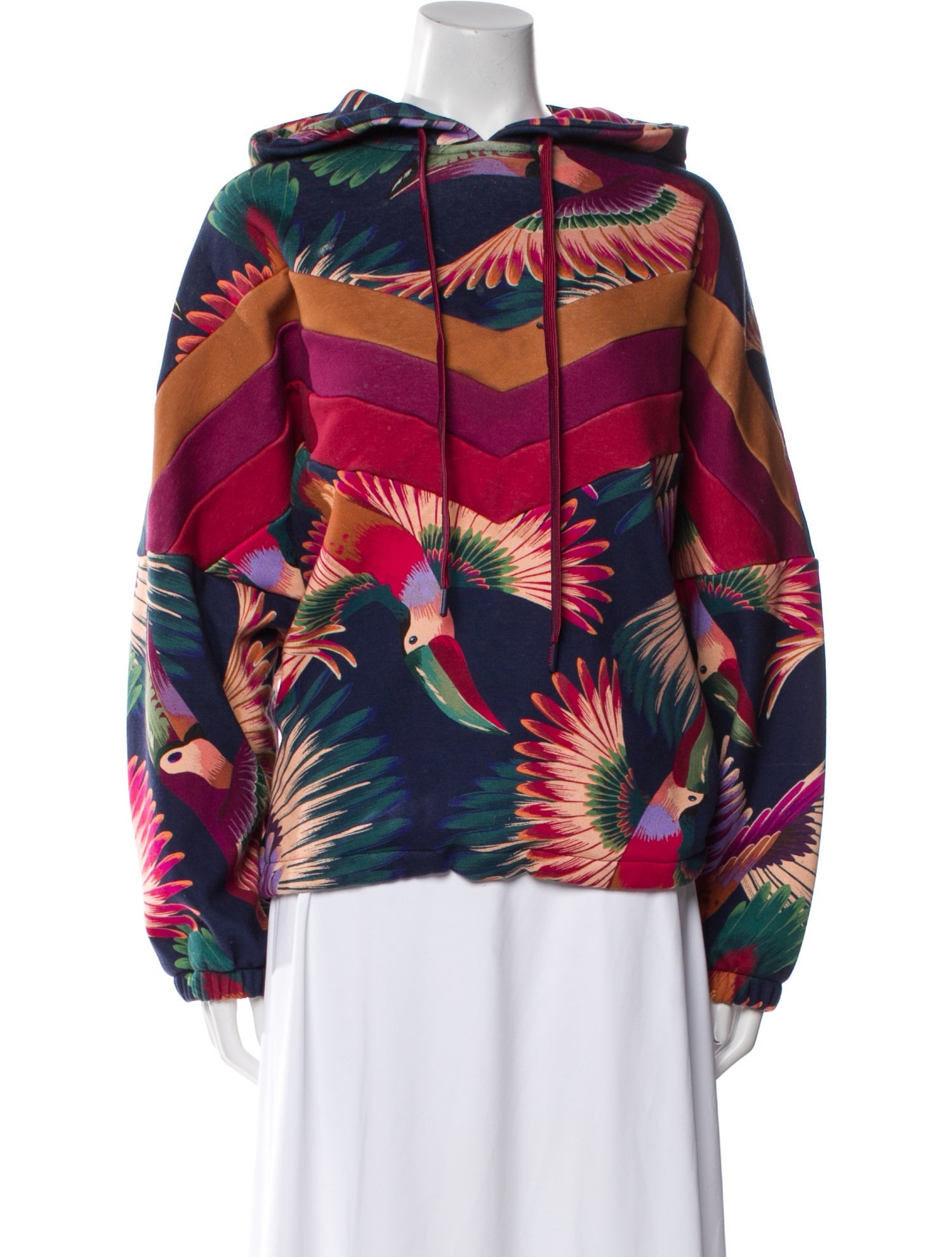 Farm Rio Printed Mock Neck Sweatshirt