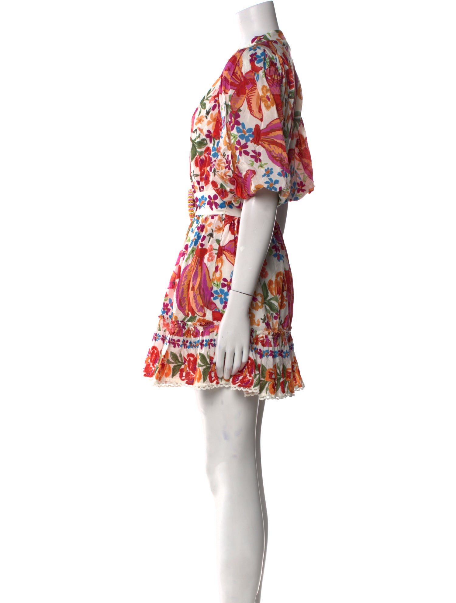 Farm Rio Floral Print Mini Dress