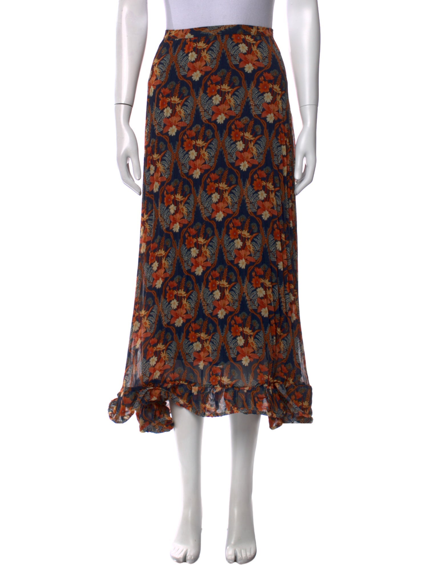 Farm Rio Floral Print Midi Length Skirt w/ Tags