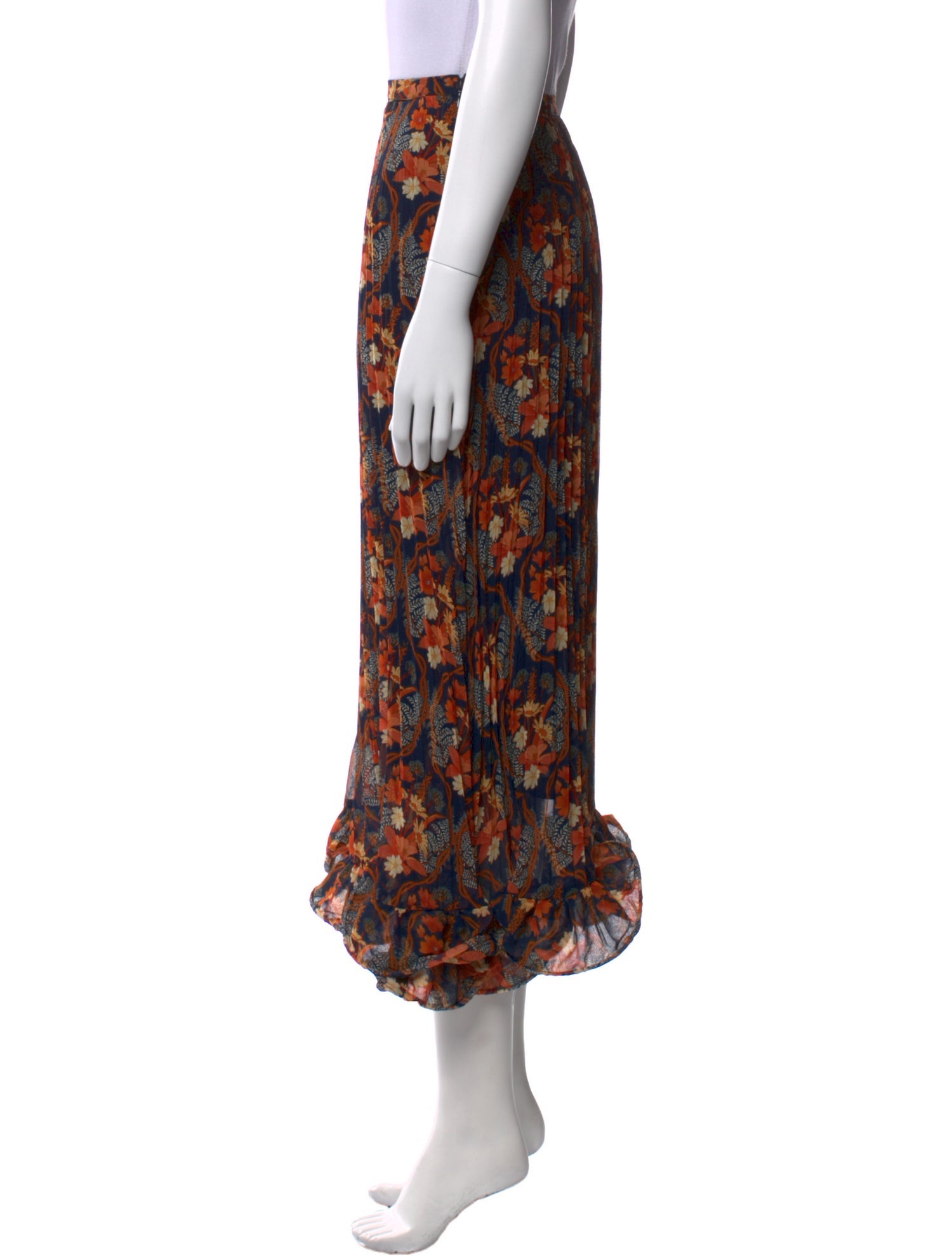 Farm Rio Floral Print Midi Length Skirt w/ Tags