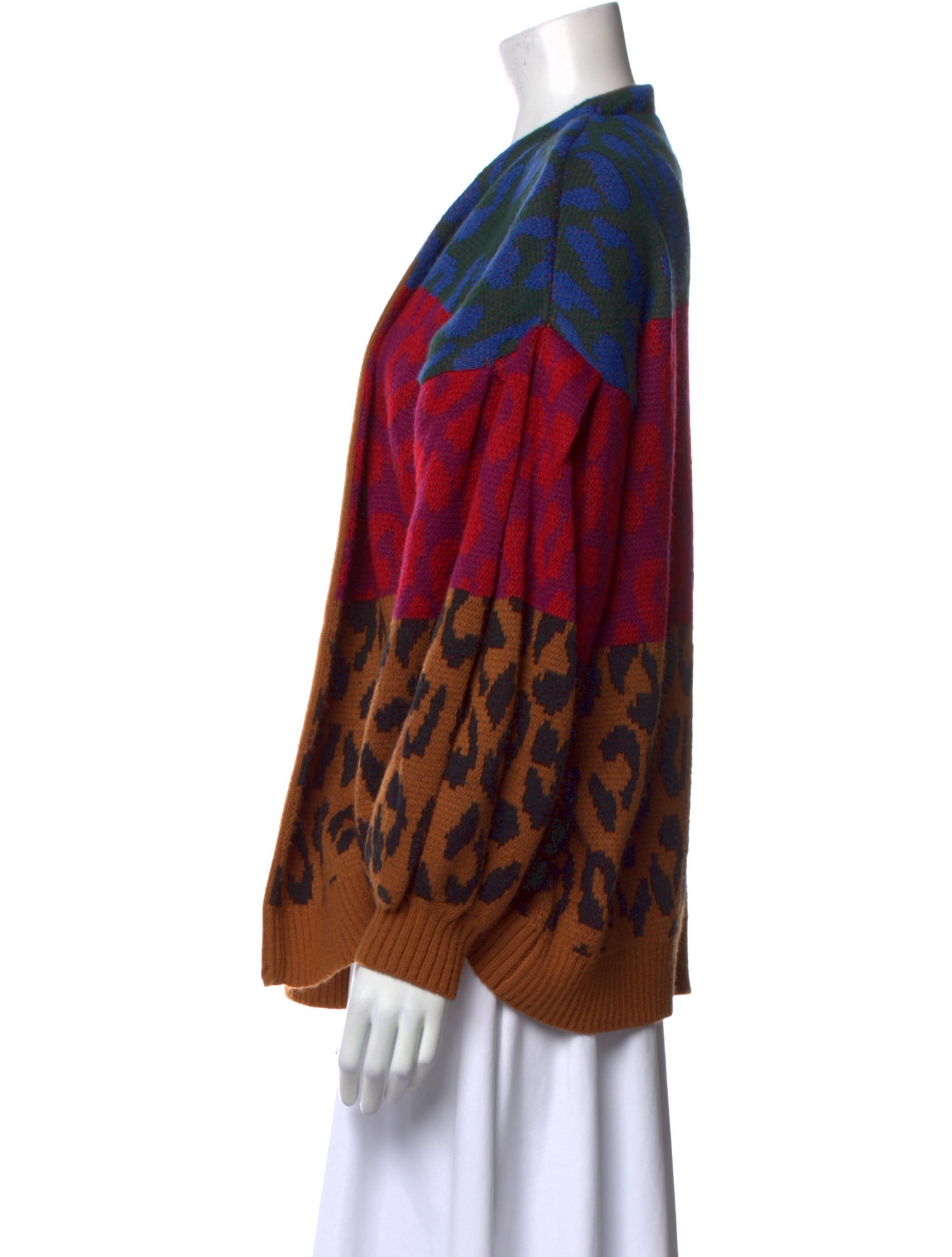 Farm Rio Printed Open Front Sweater