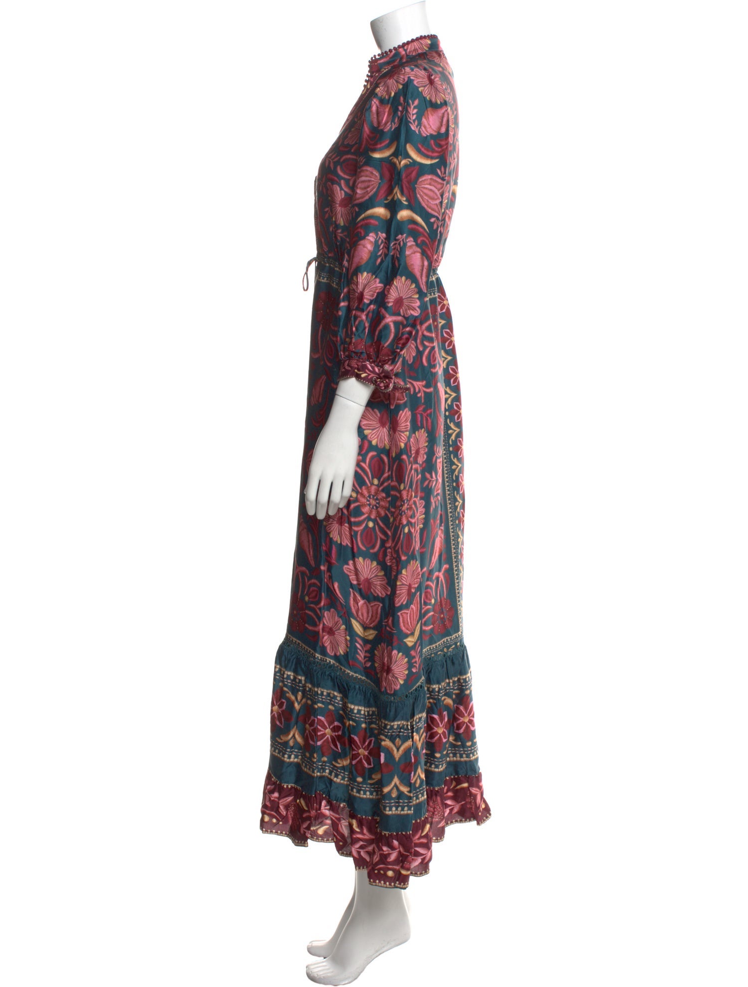 Farm Rio Paisley Print Long Dress