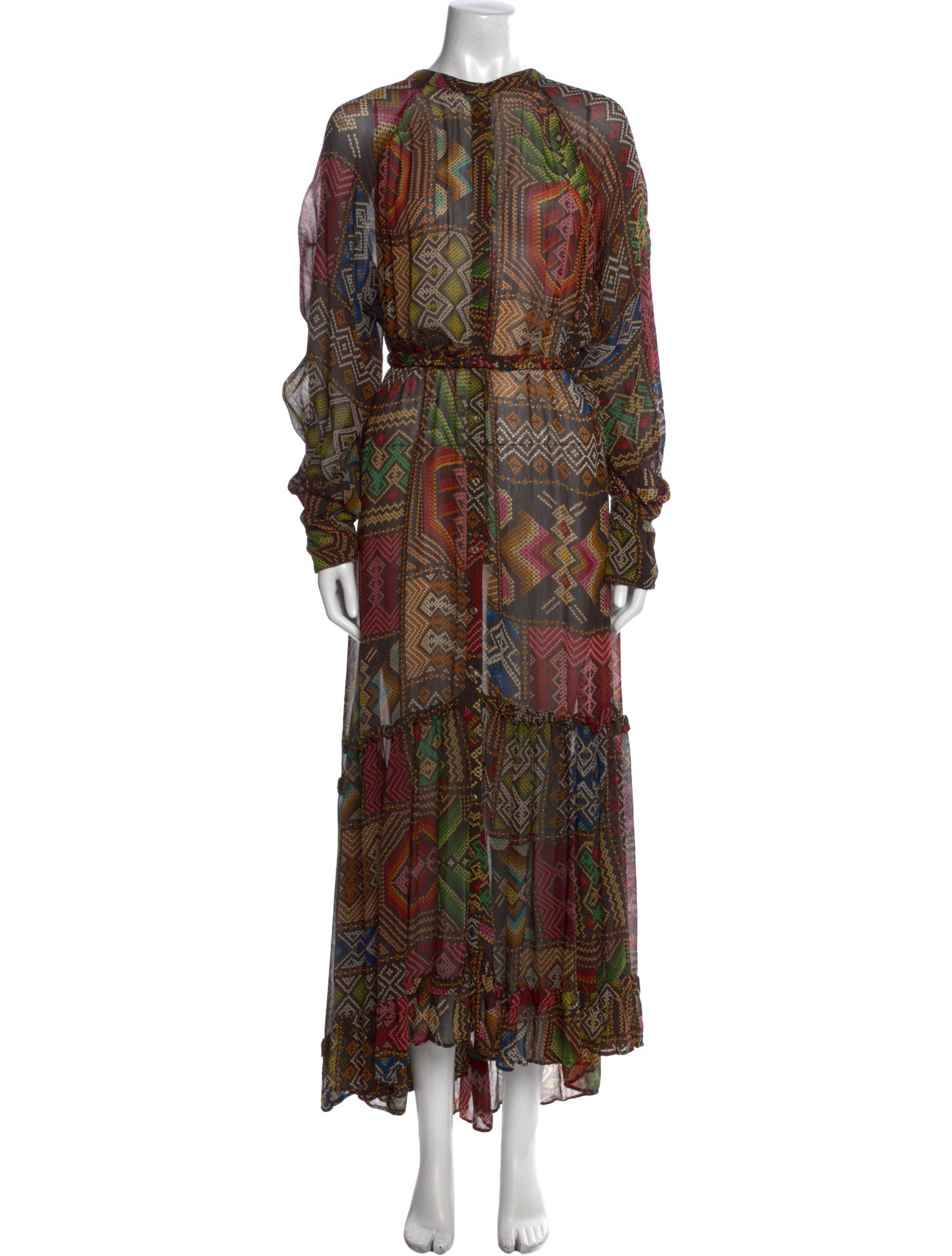 Farm Rio Paisley Print Long Dress