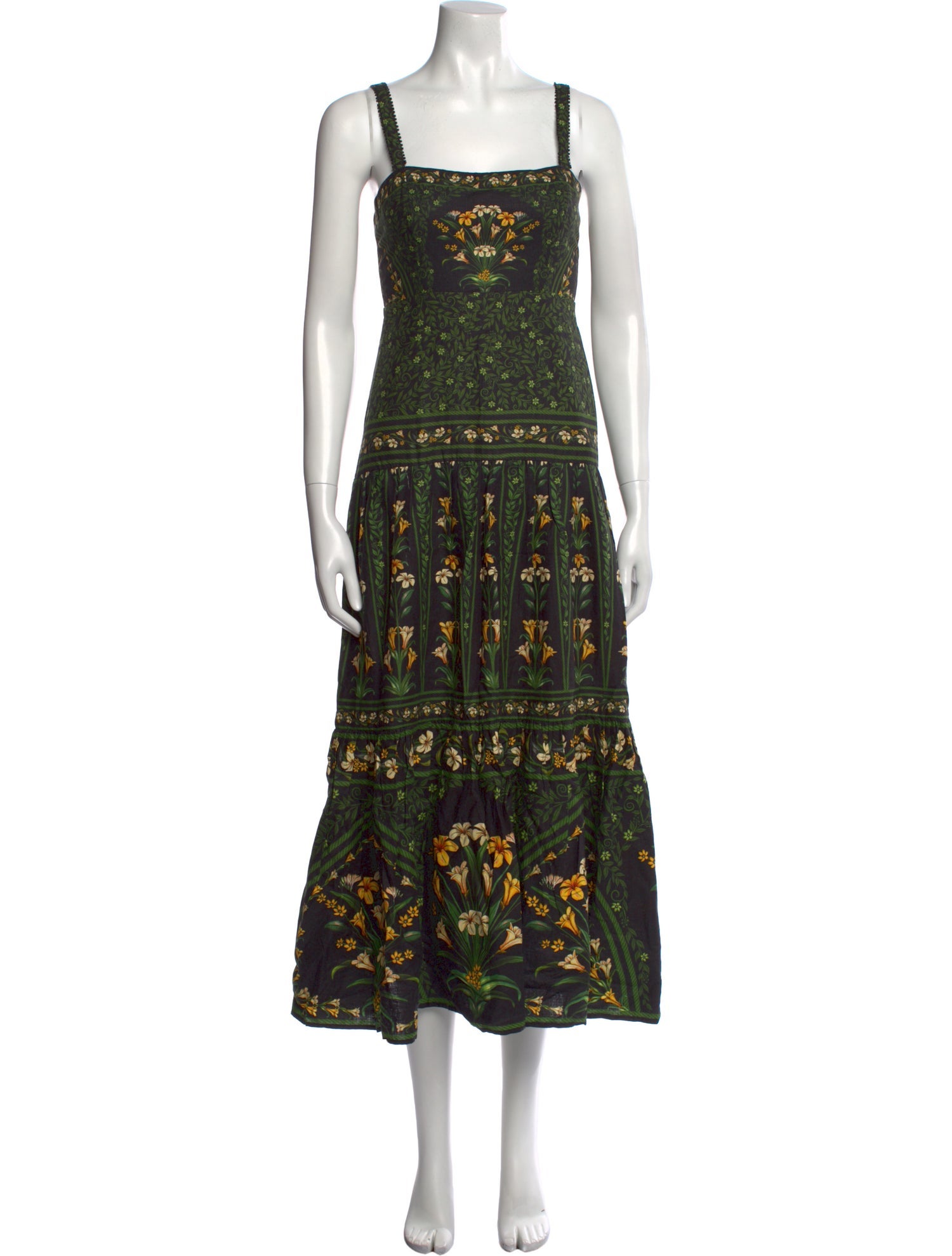 Farm Rio Floral Print Long Dress w/ Tags