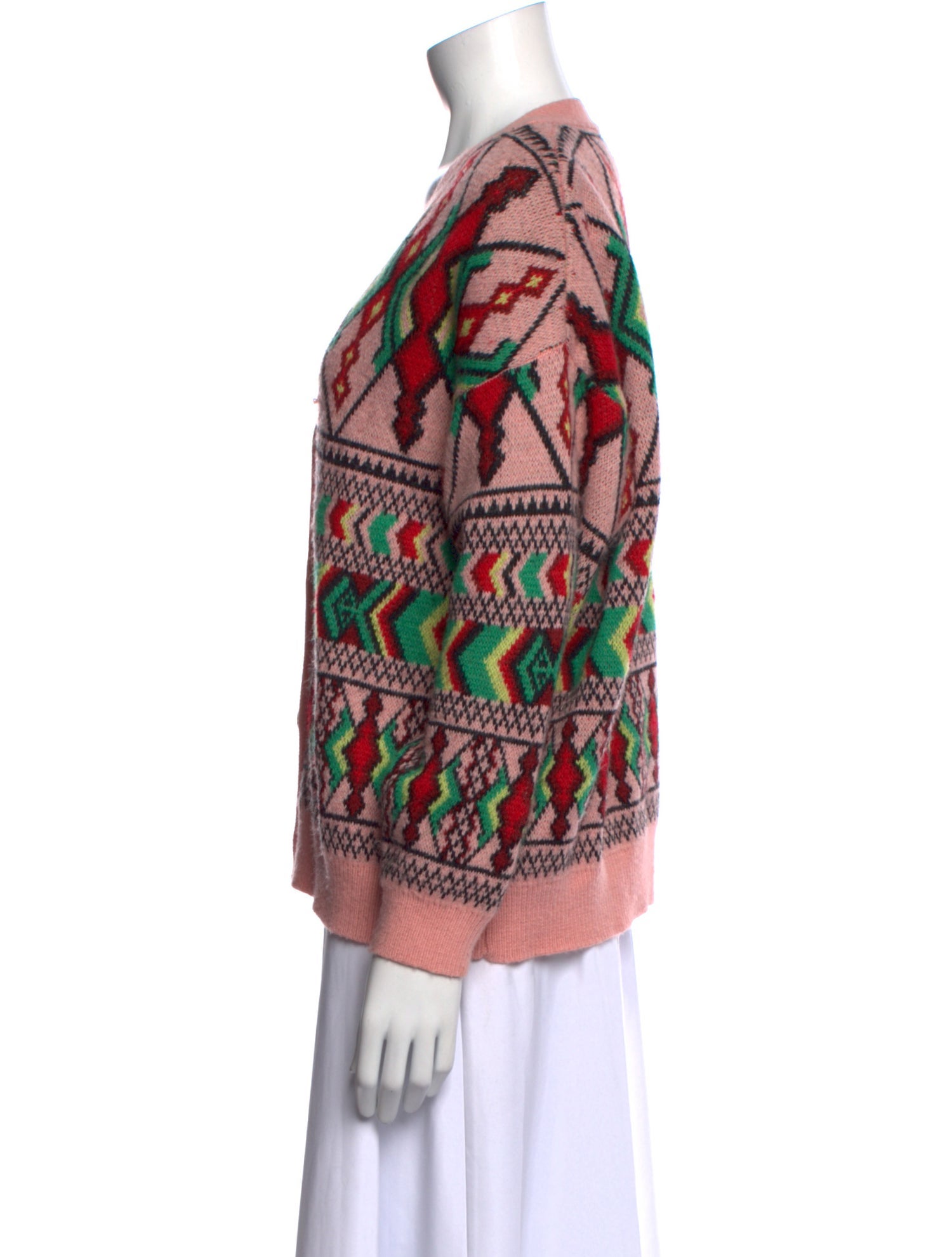 Farm Rio Printed V-Neck Sweater