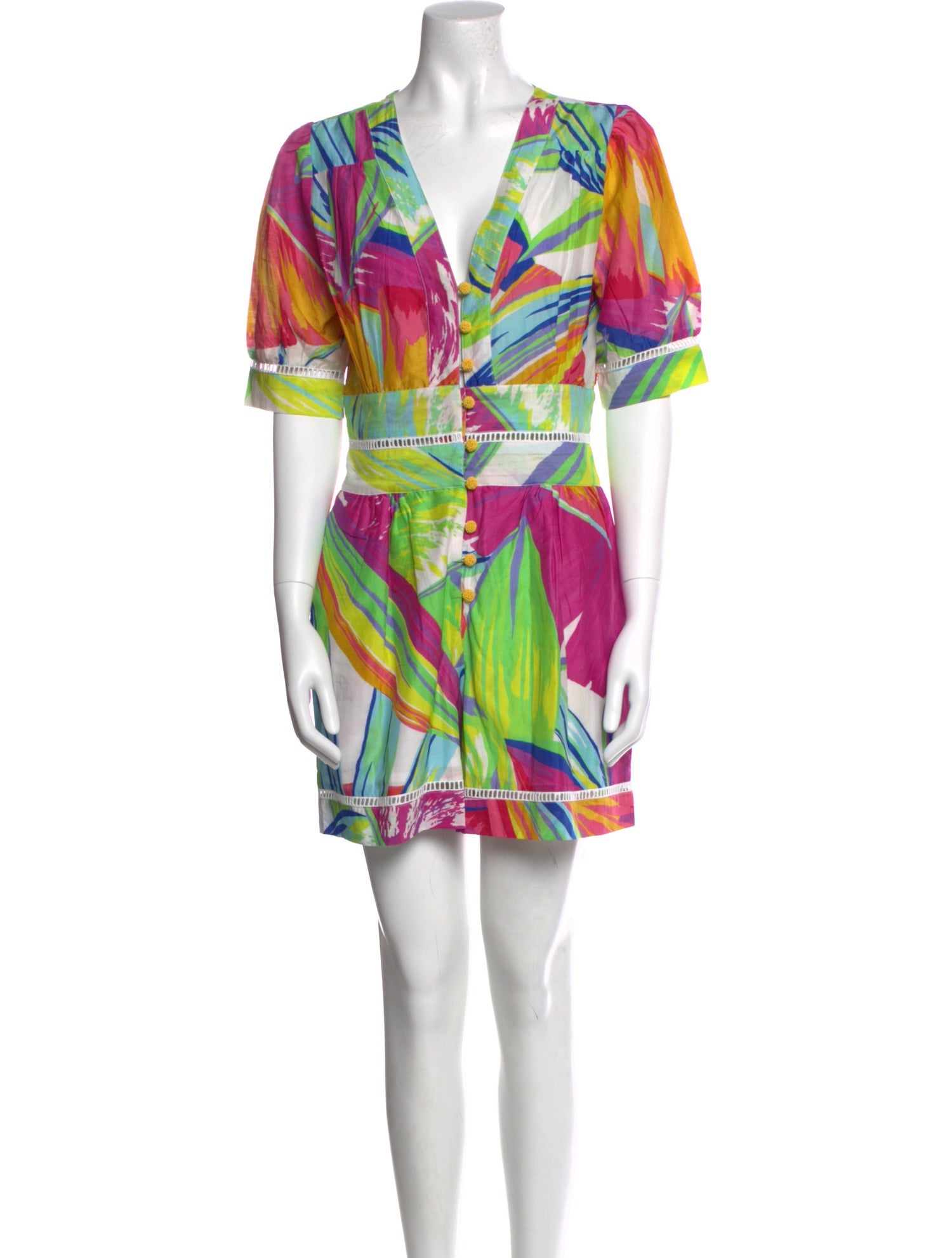 Farm Rio Printed V-Neck Romper