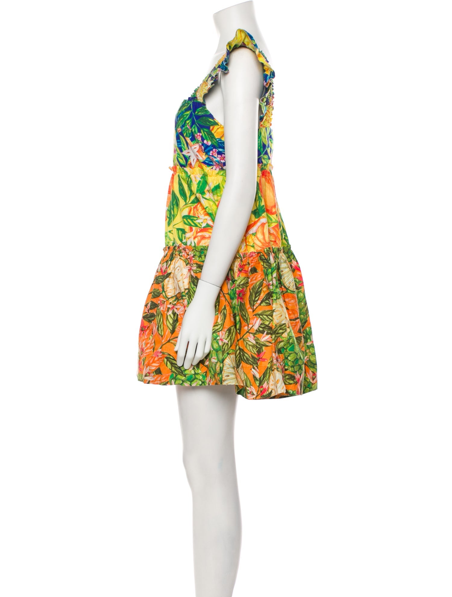 Farm Rio Floral Print Mini Dress