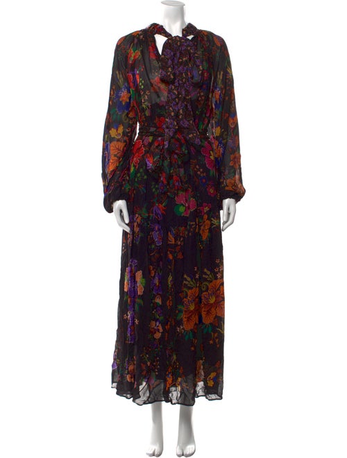 Farm Rio Floral Print Long Dress