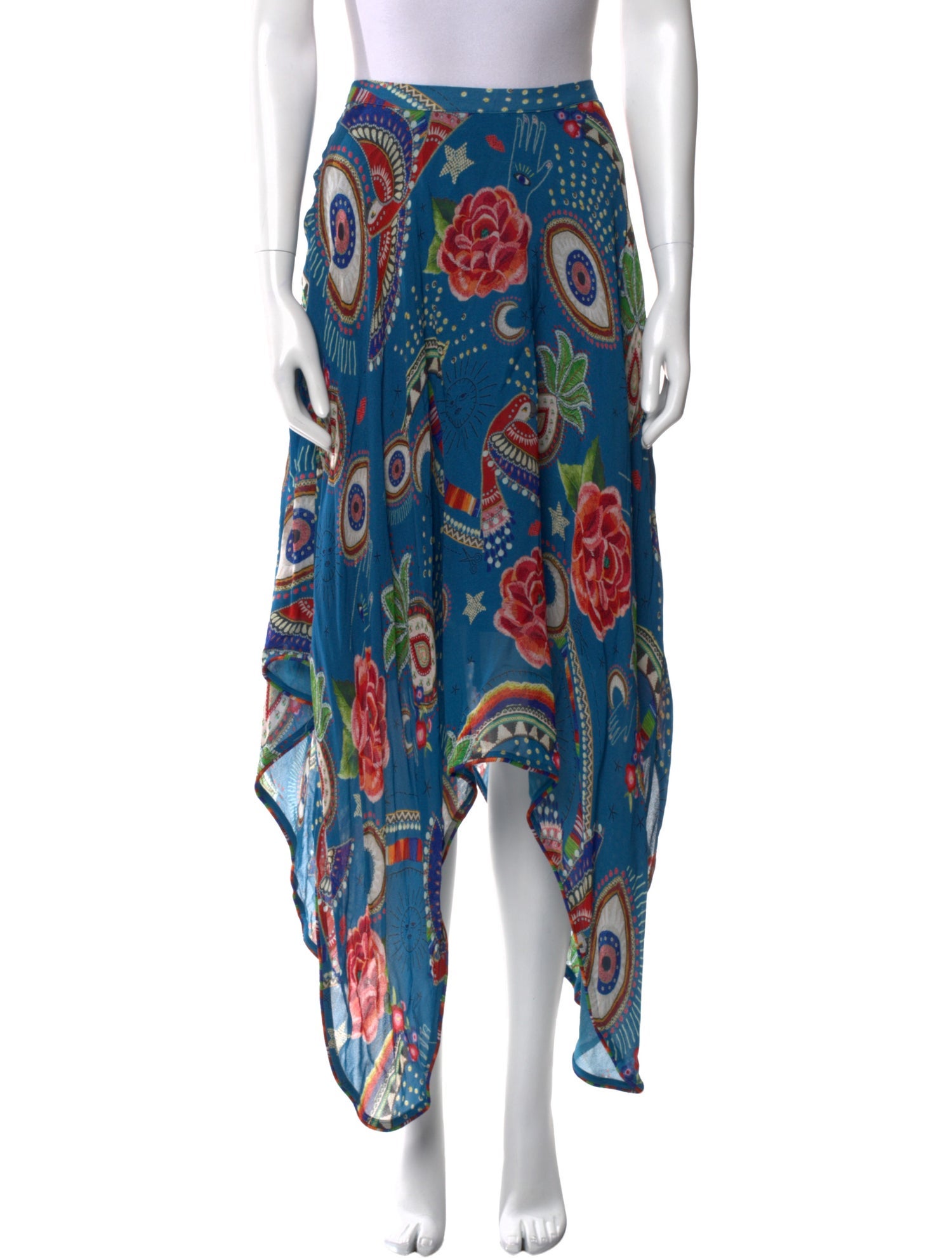 Farm Rio Printed Midi Length Skirt