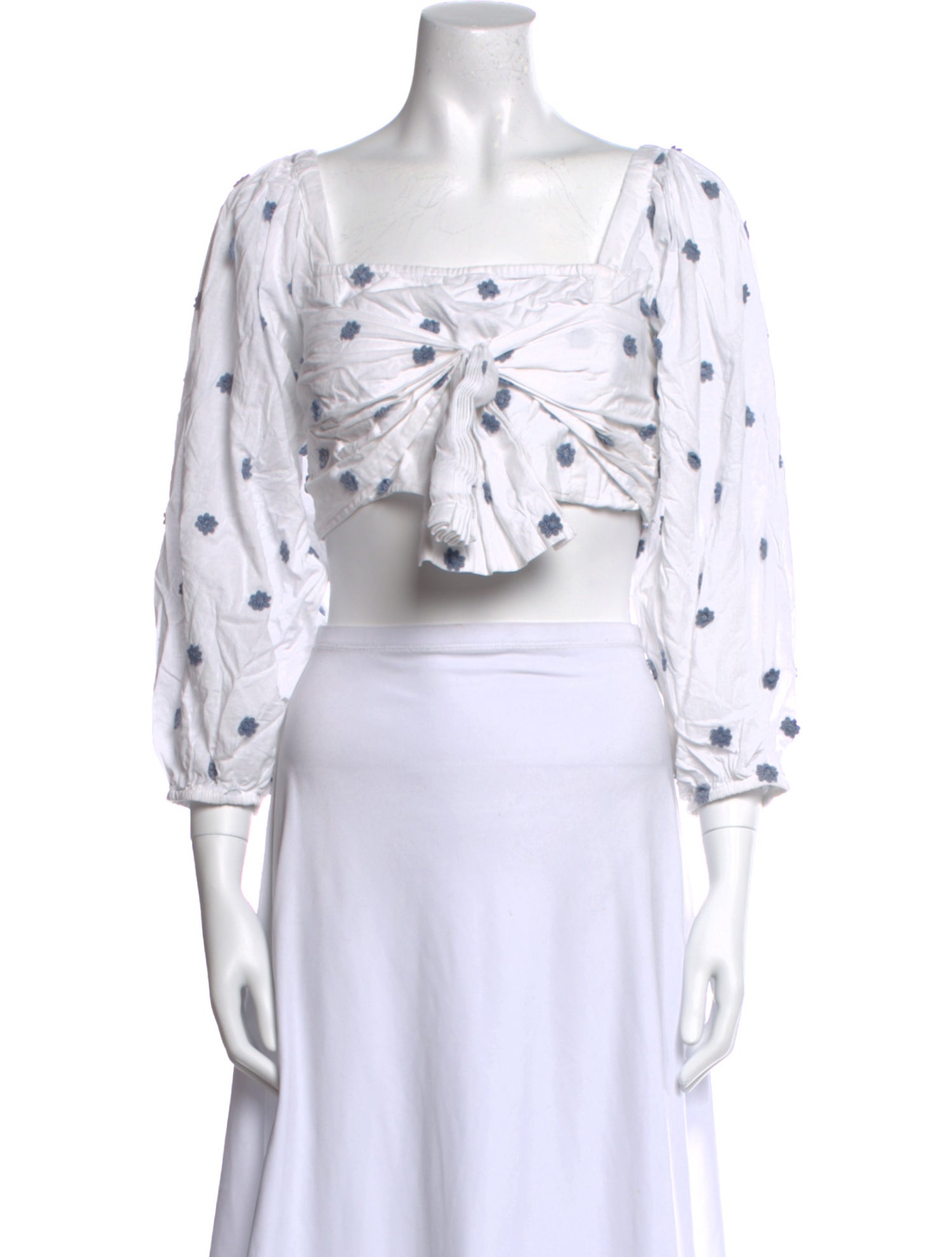 Farm Rio Printed Square Neckline Crop Top