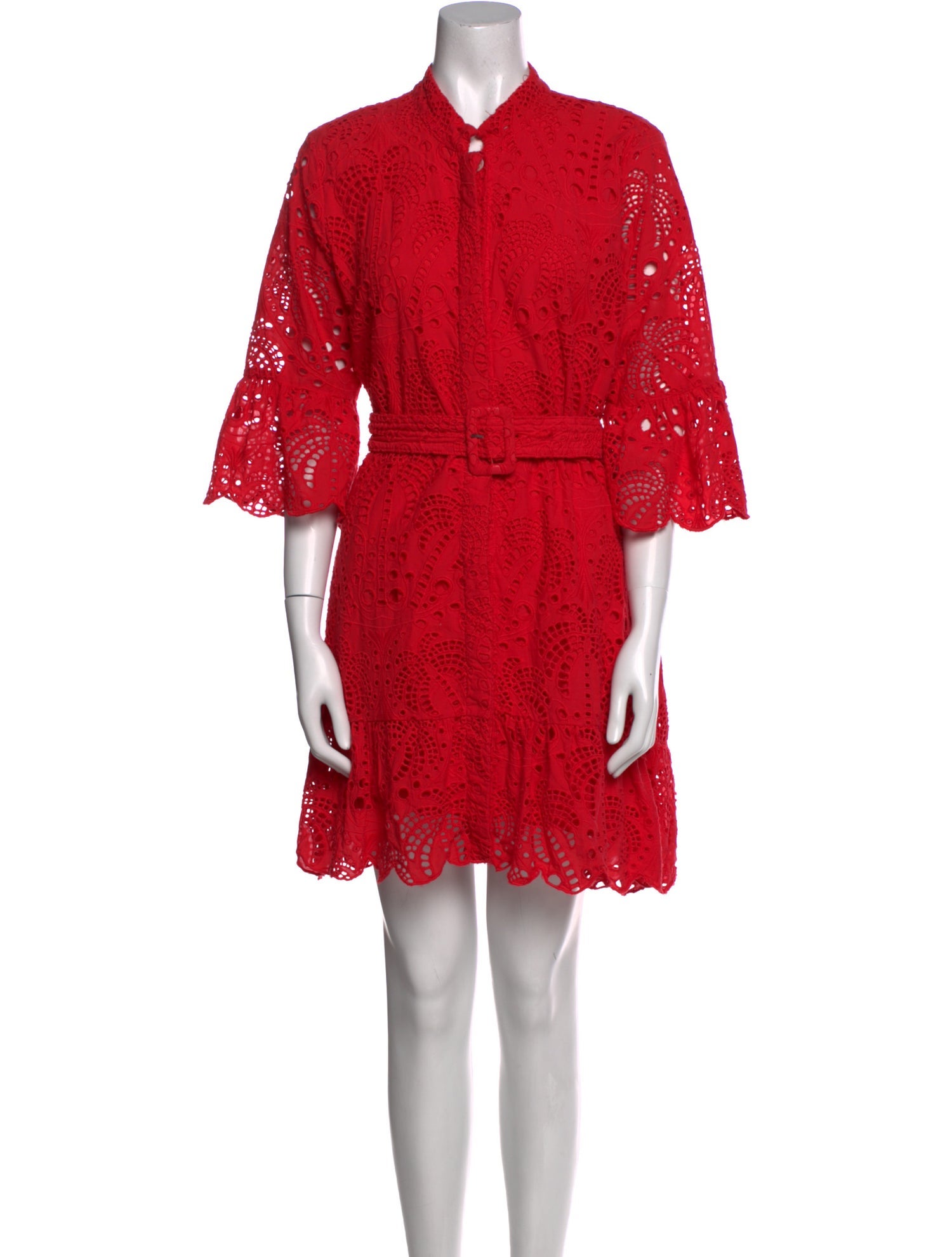 Farm Rio Lace Pattern Mini Dress