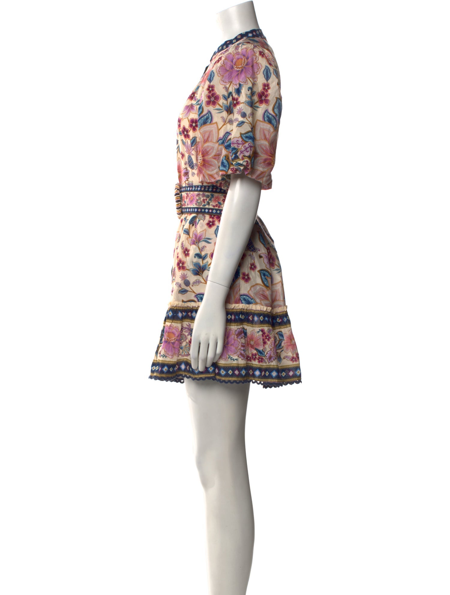 Farm Rio Floral Print Mini Dress