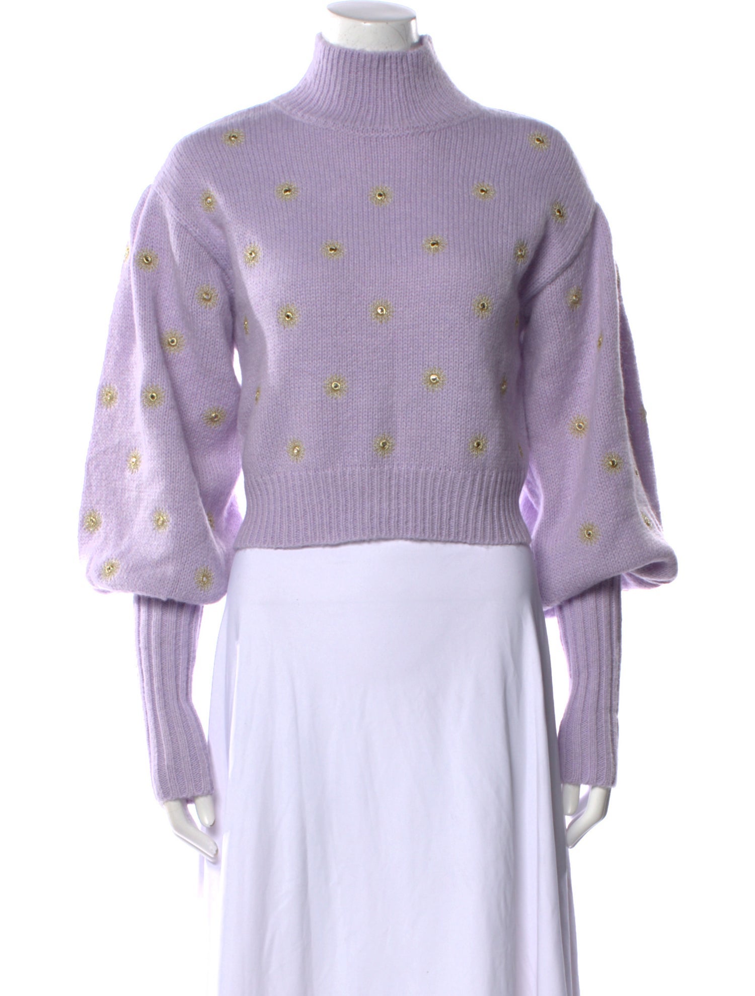 Farm Rio Patterned Turtleneck Sweater