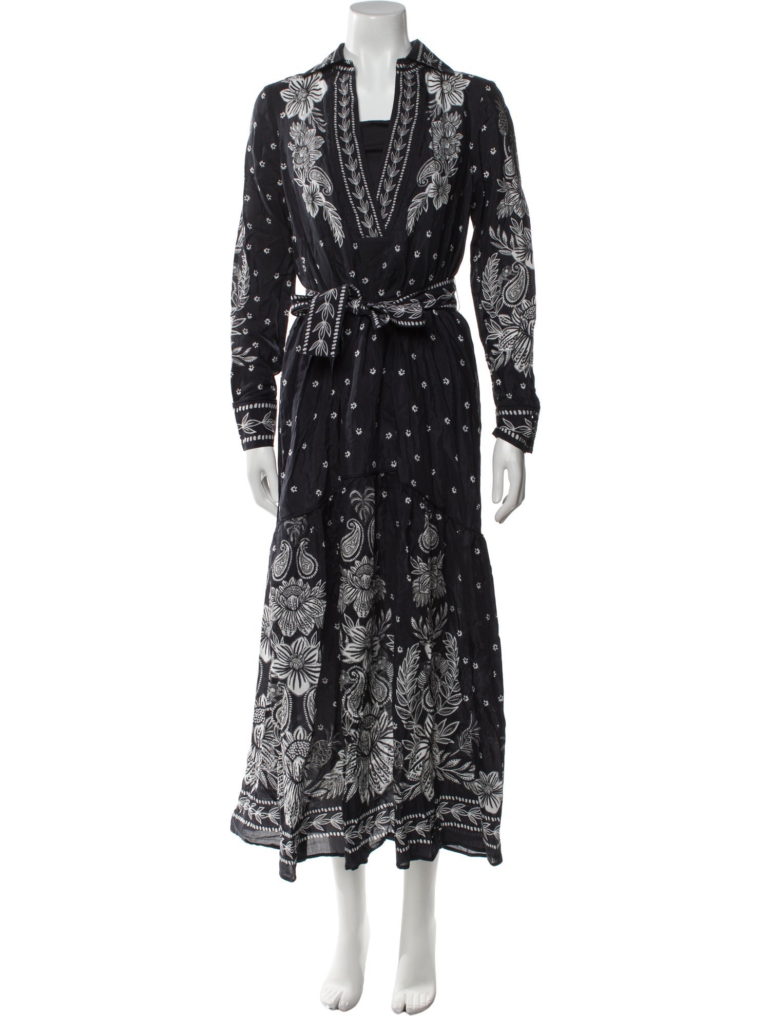 Farm Rio Paisley Print Long Dress