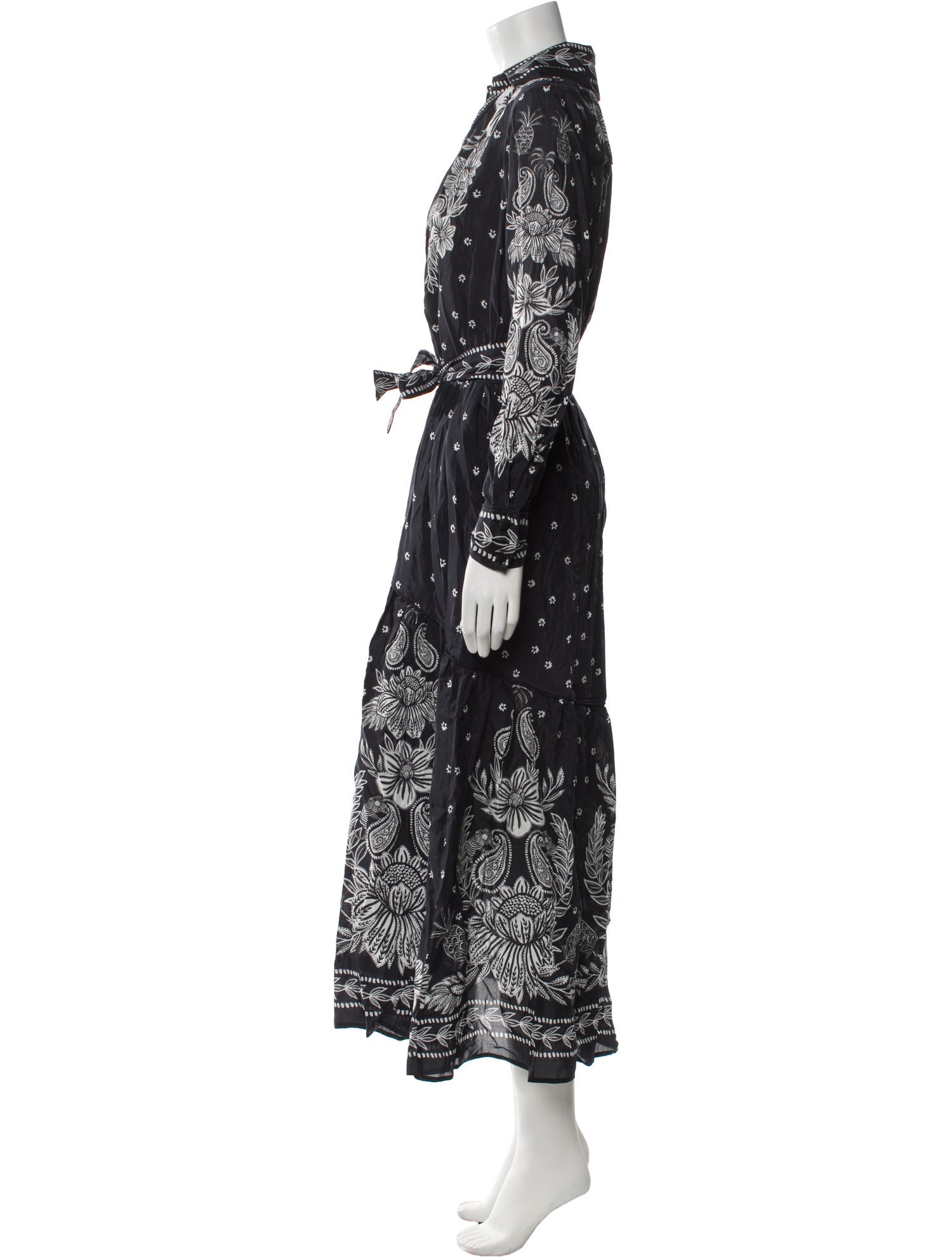Farm Rio Paisley Print Long Dress