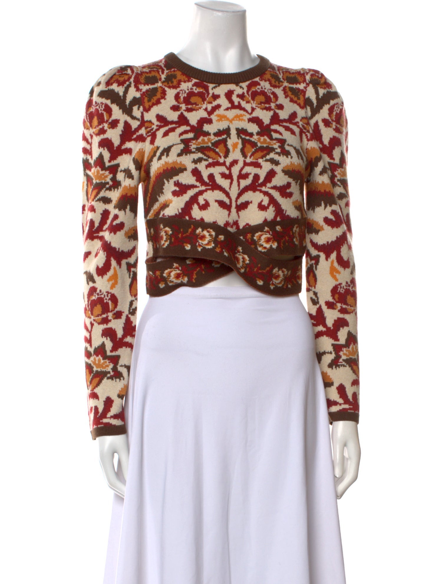 Farm Rio Printed Crew Neck Crop Top w/ Tags