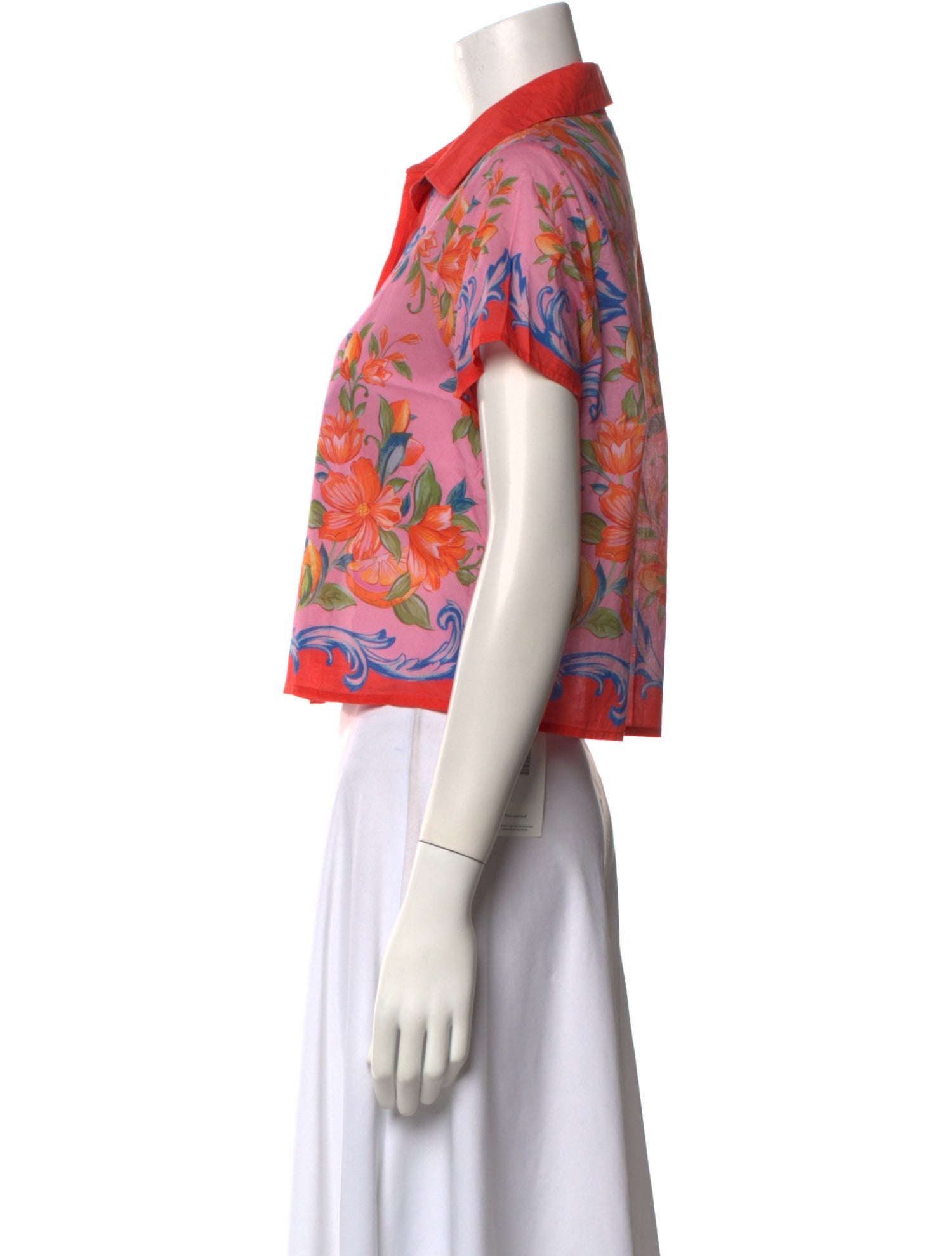 Farm Rio Printed Short Sleeve Crop Top