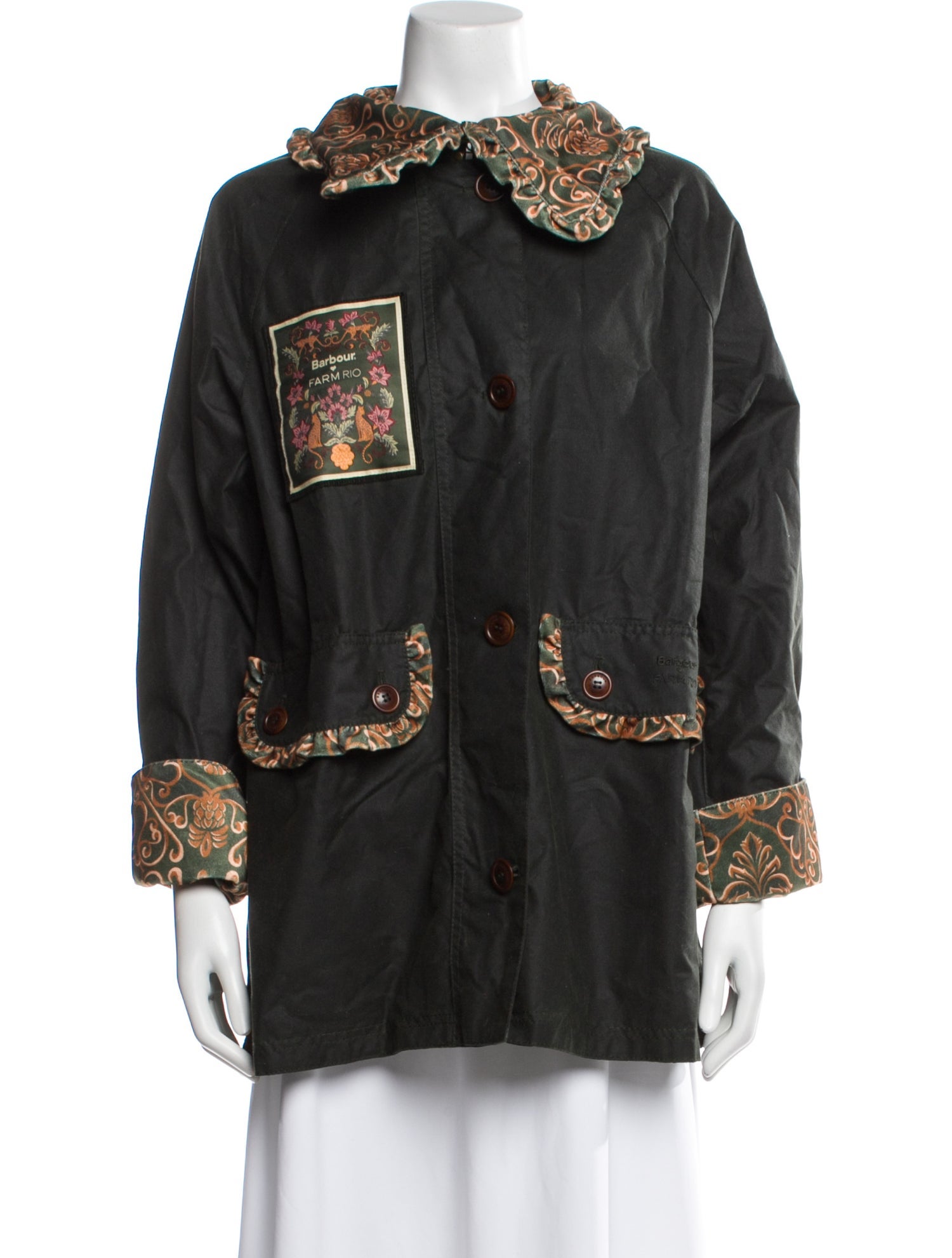 Farm Rio Floral Print Coat