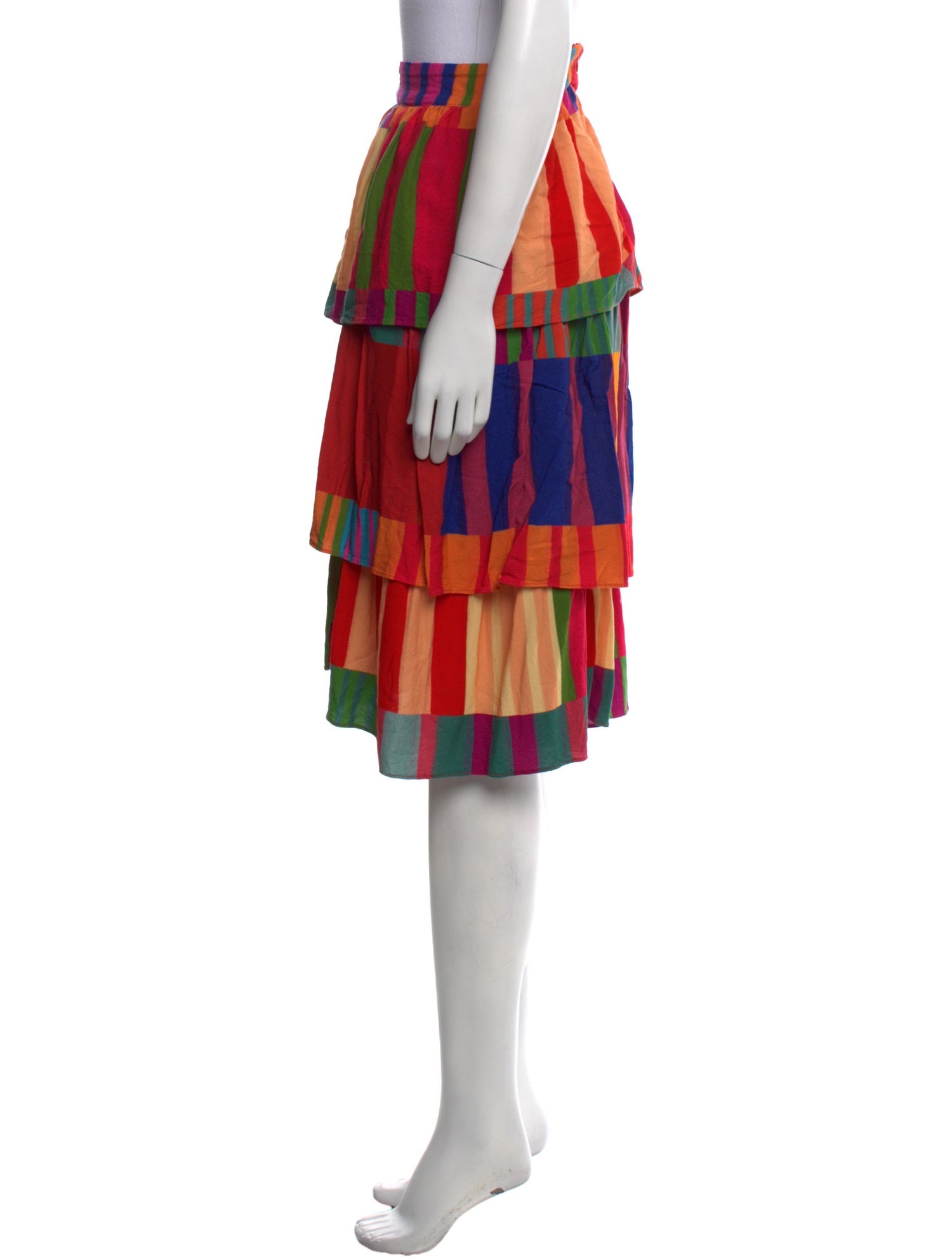 Farm Rio Striped Midi Length Skirt