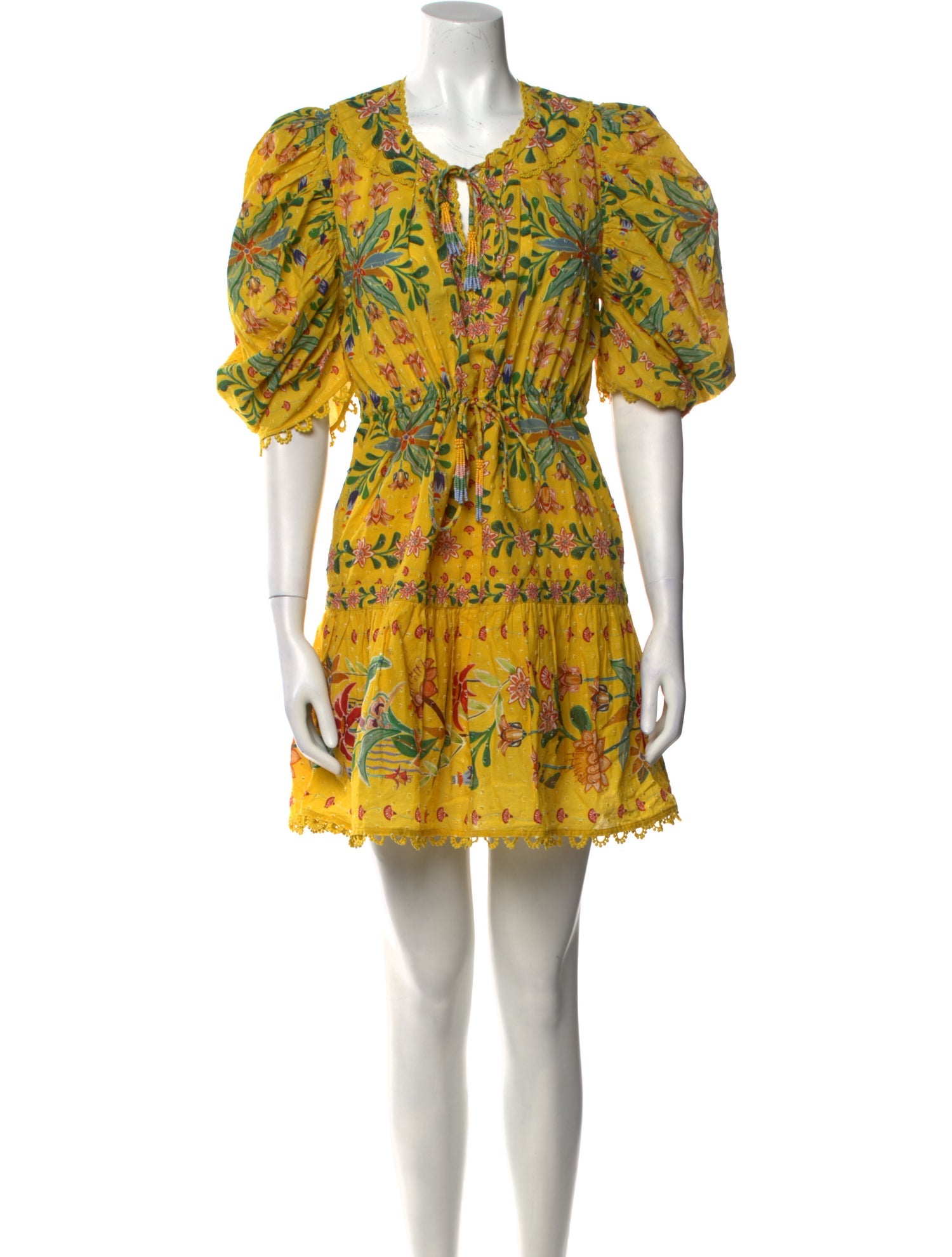 Farm Rio Floral Print Mini Dress