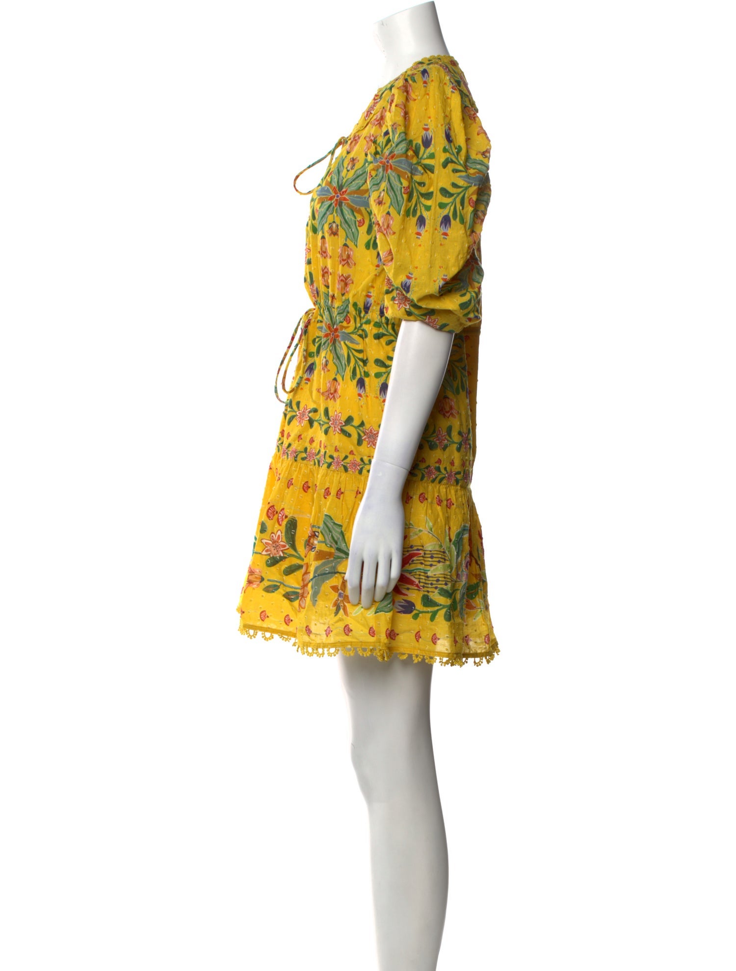 Farm Rio Floral Print Mini Dress