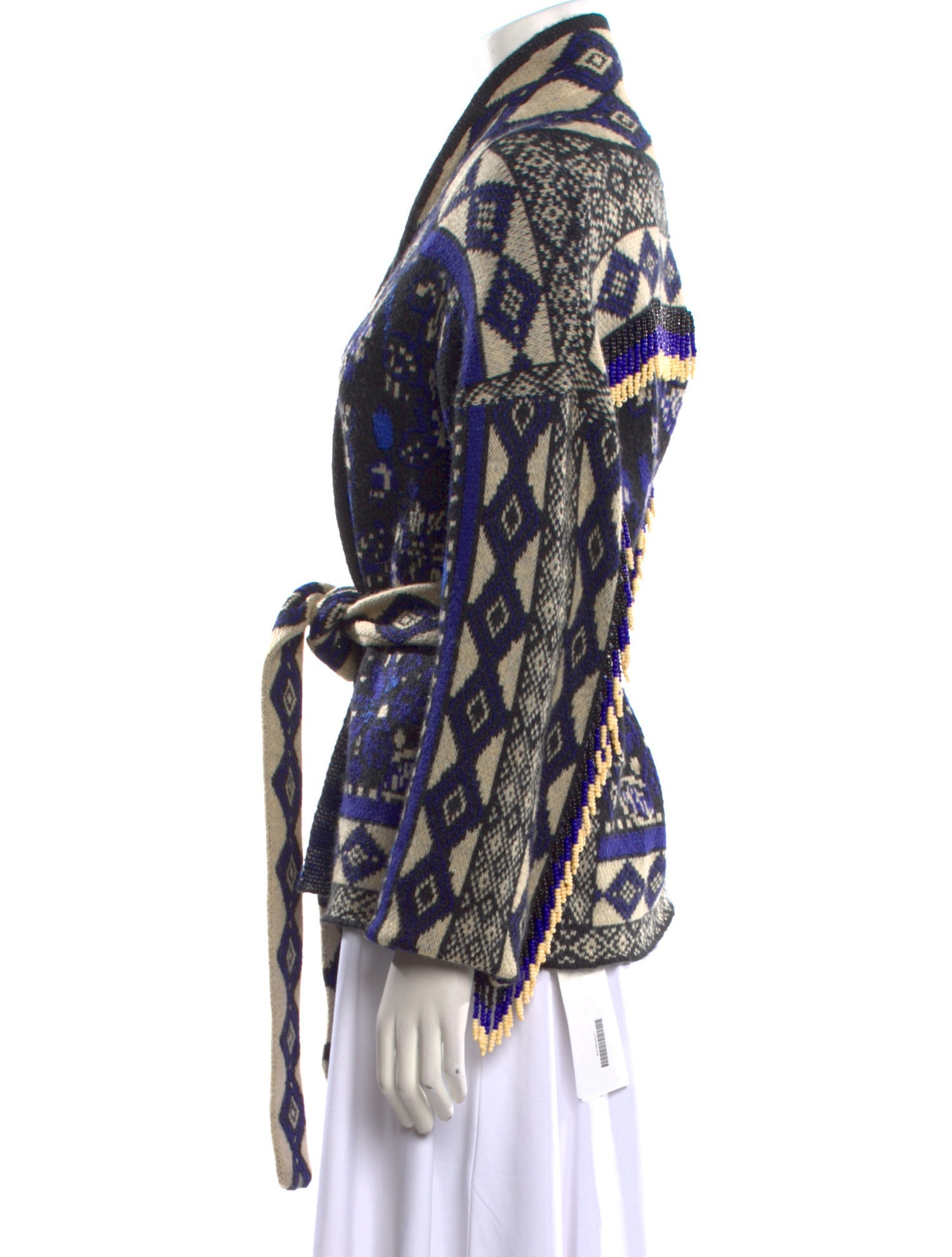 Farm Rio Printed V-Neck Sweater