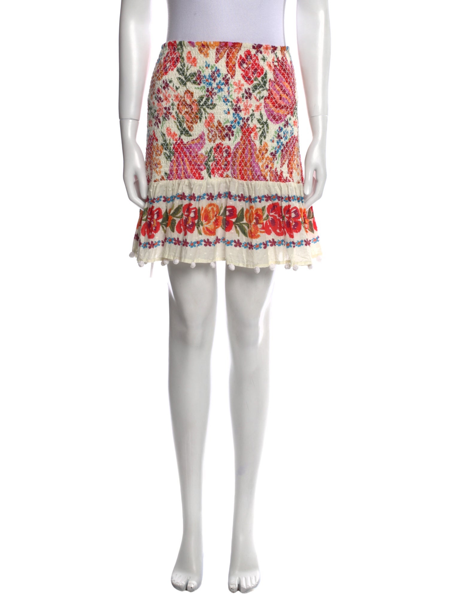 Farm Rio Floral Print Mini Skirt