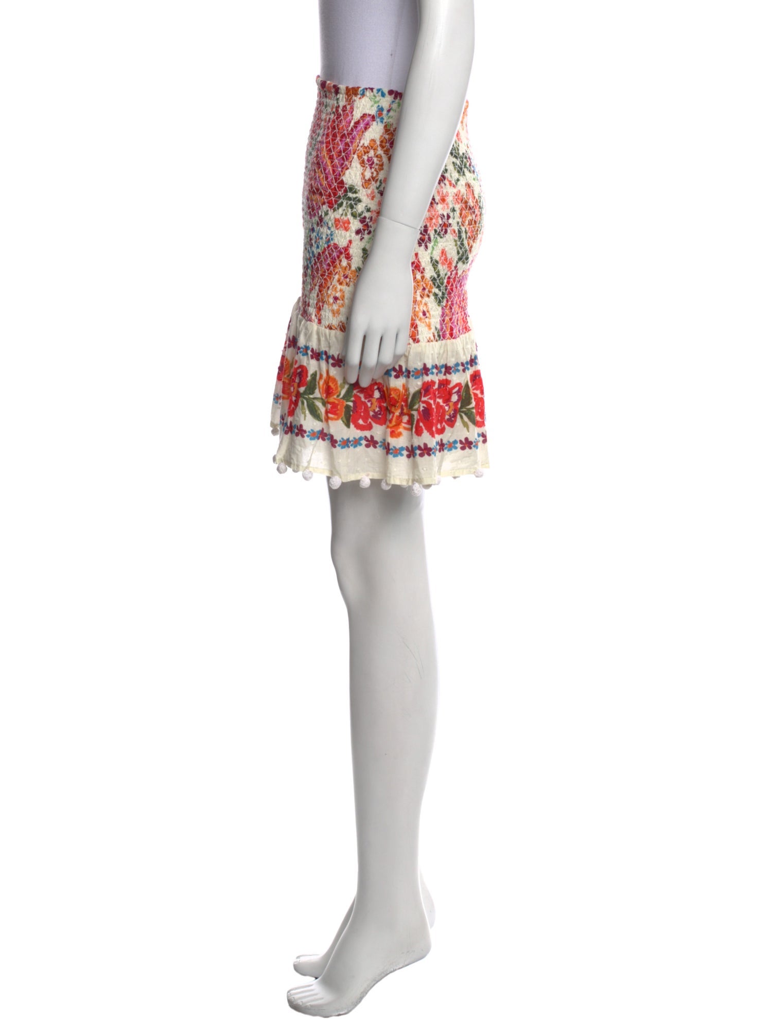 Farm Rio Floral Print Mini Skirt