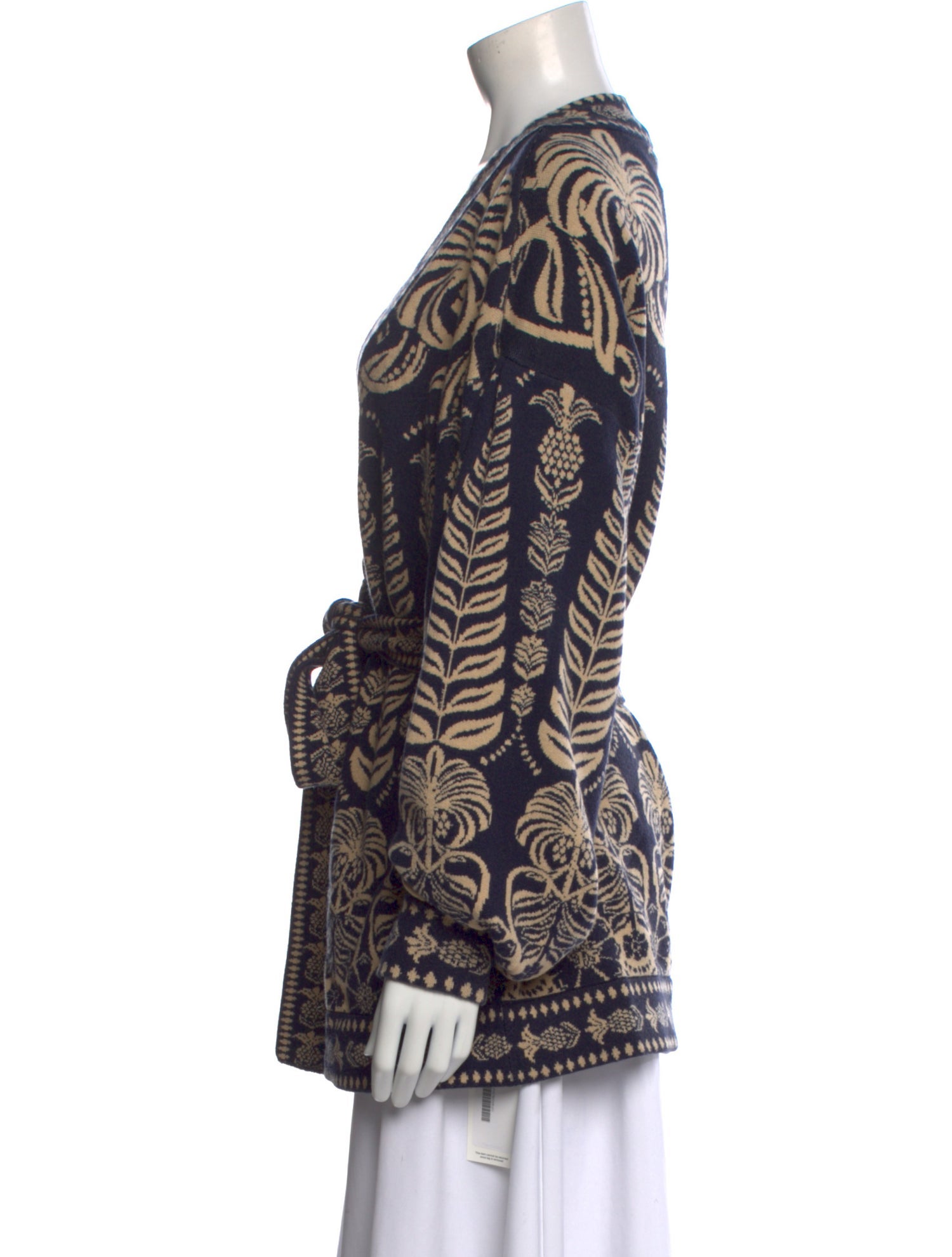 Farm Rio Printed V-Neck Sweater