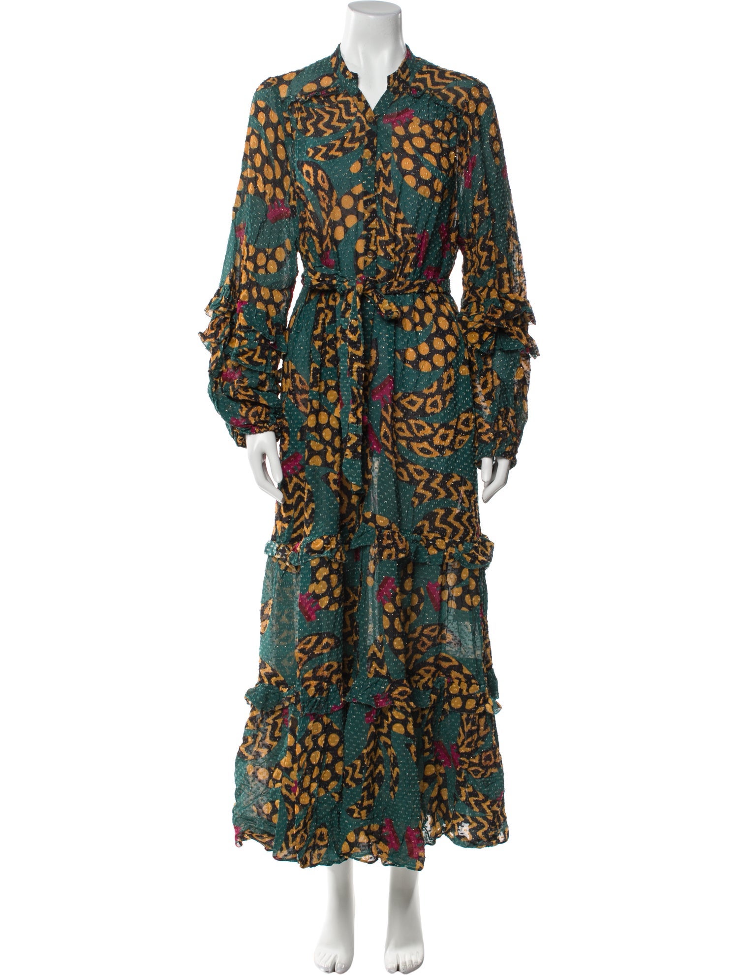 Farm Rio Printed Long Dress