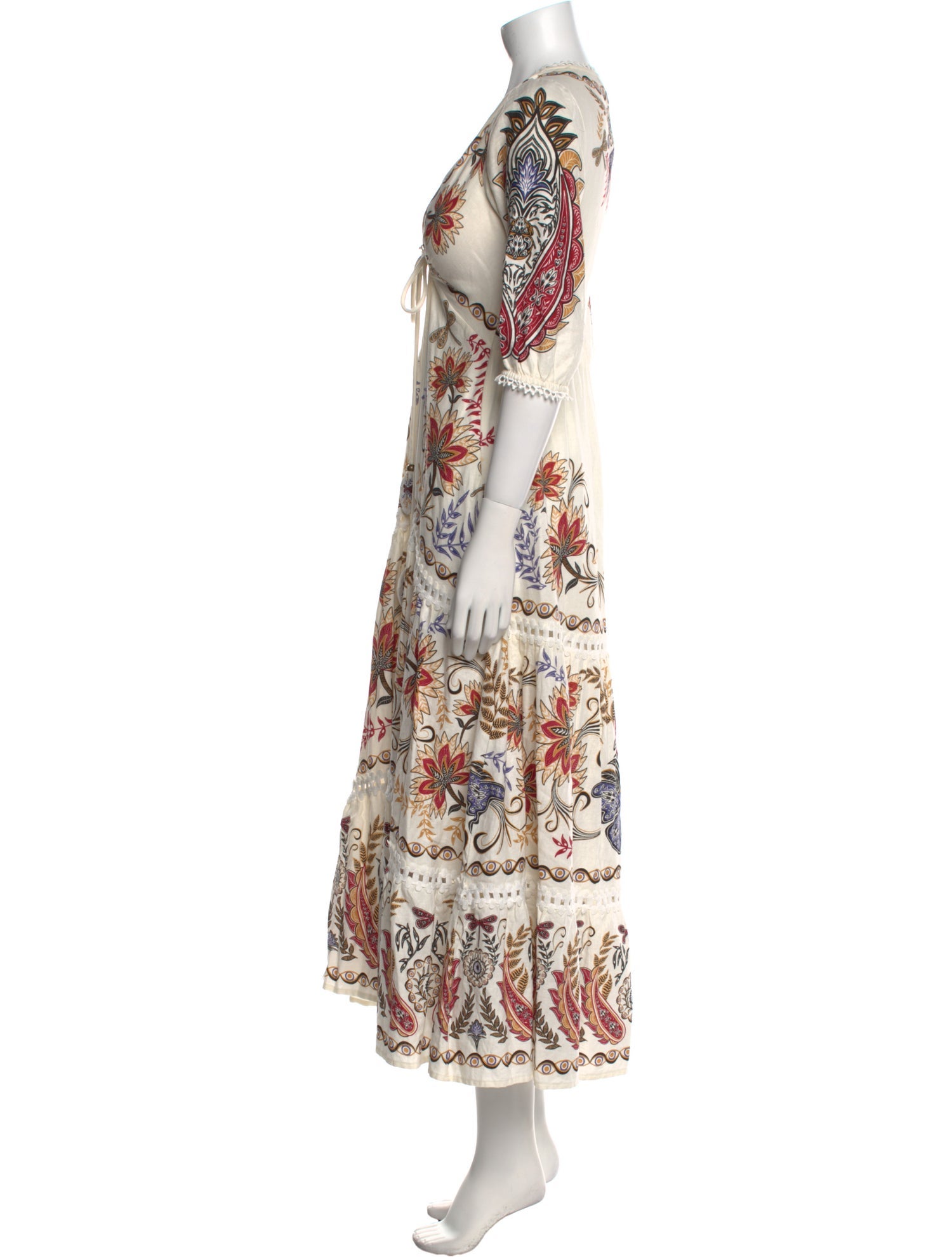 Farm Rio Paisley Print Long Dress