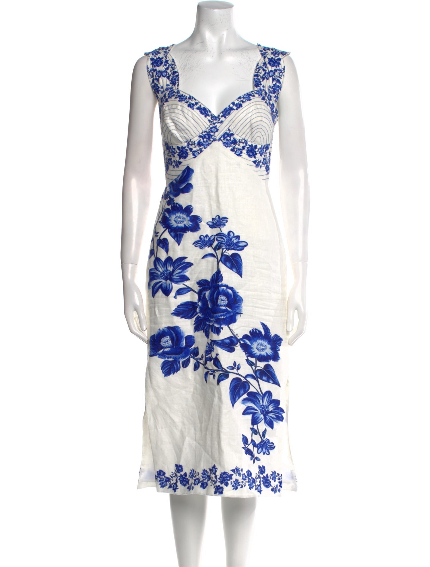 Farm Rio Floral Print Midi Length Dress