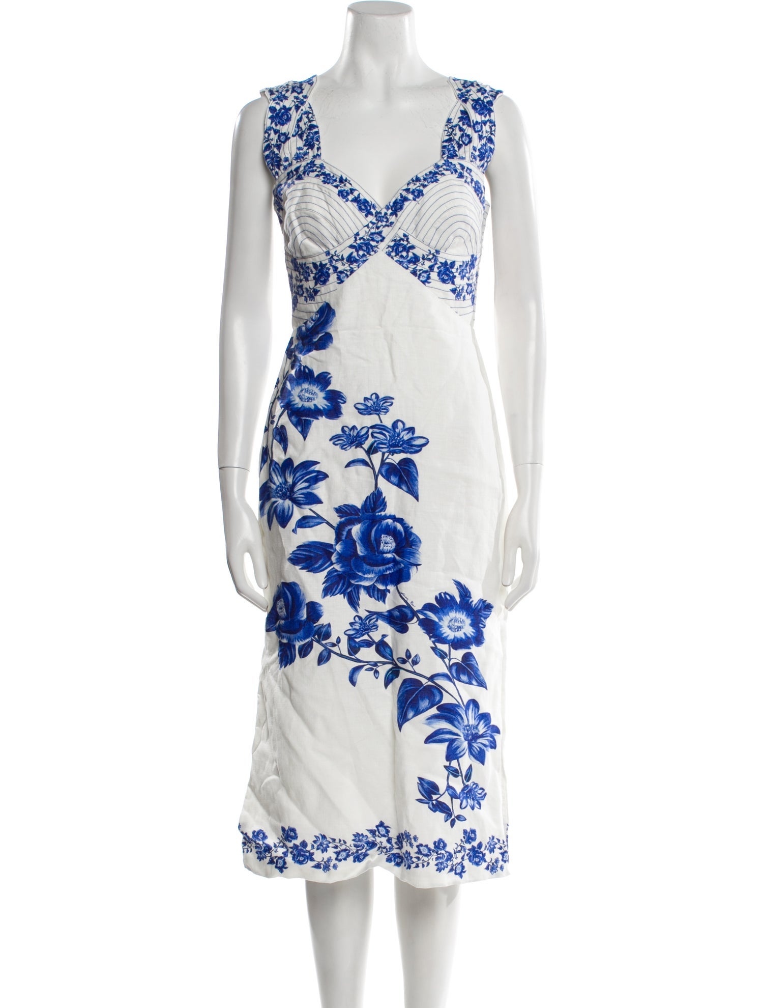 Farm Rio Linen Midi Length Dress