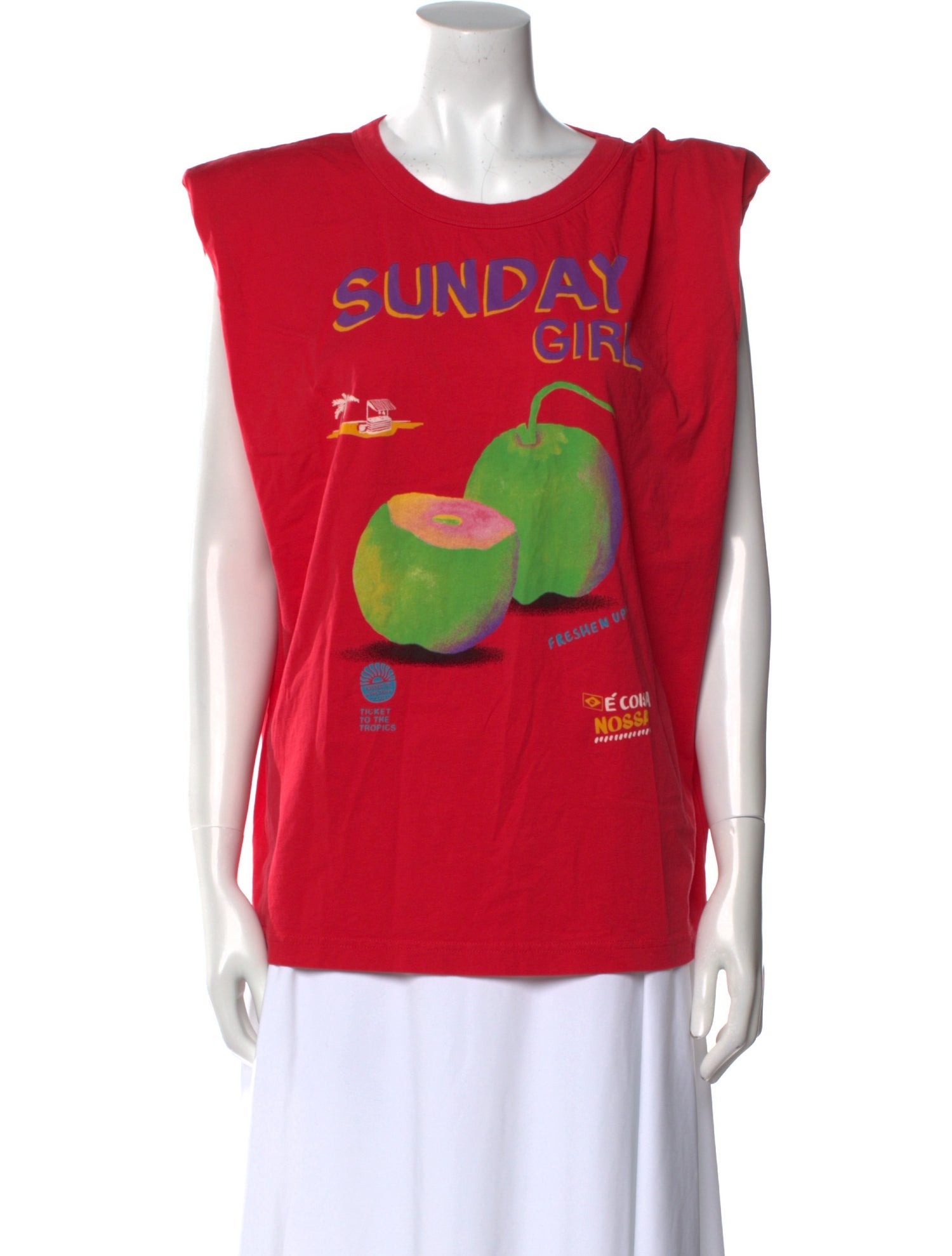 Farm Rio Graphic Print Scoop Neck T-Shirt