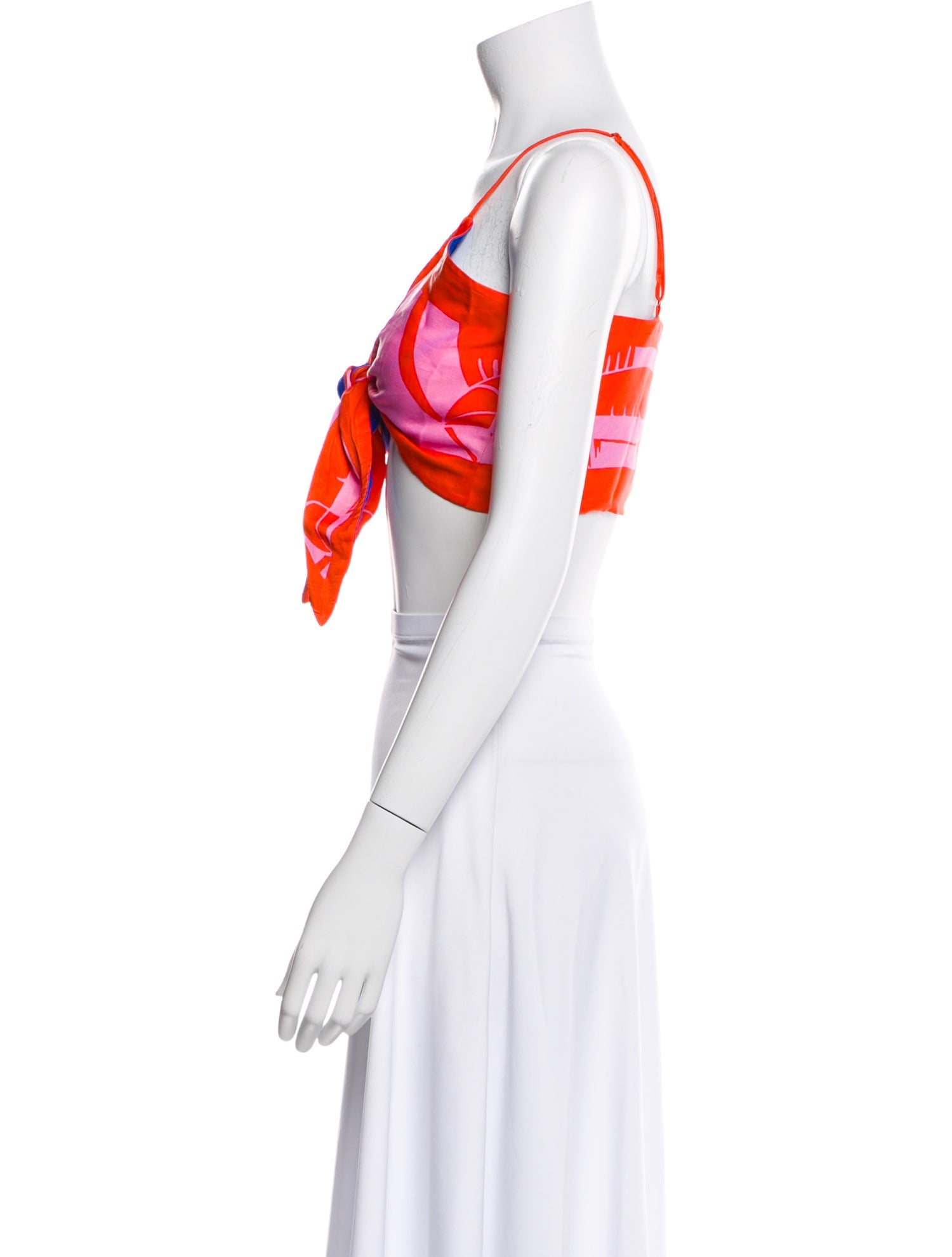 Farm Rio Printed V-Neck Crop Top