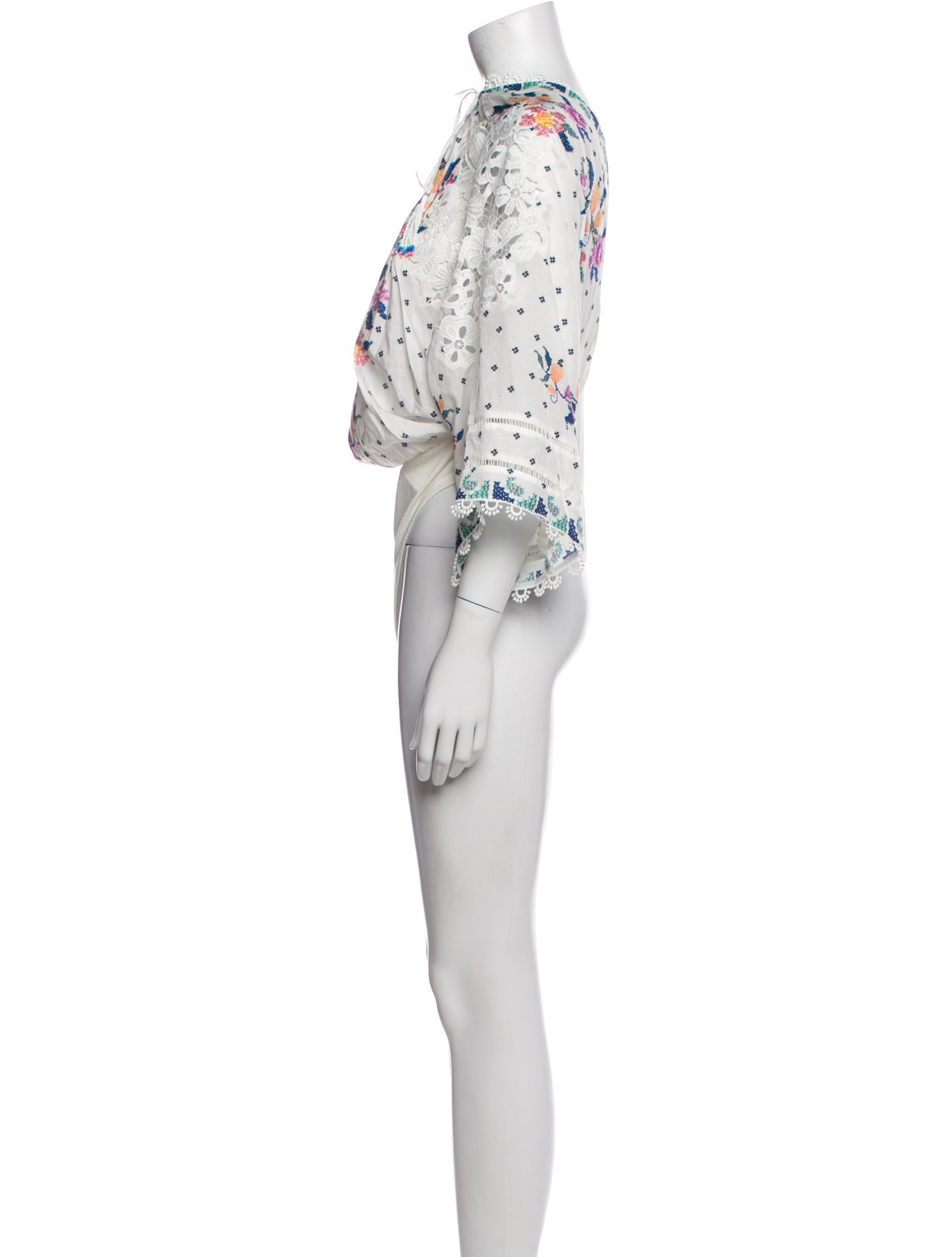 Farm Rio Floral Print Off-The-Shoulder Bodysuit w/ Tags