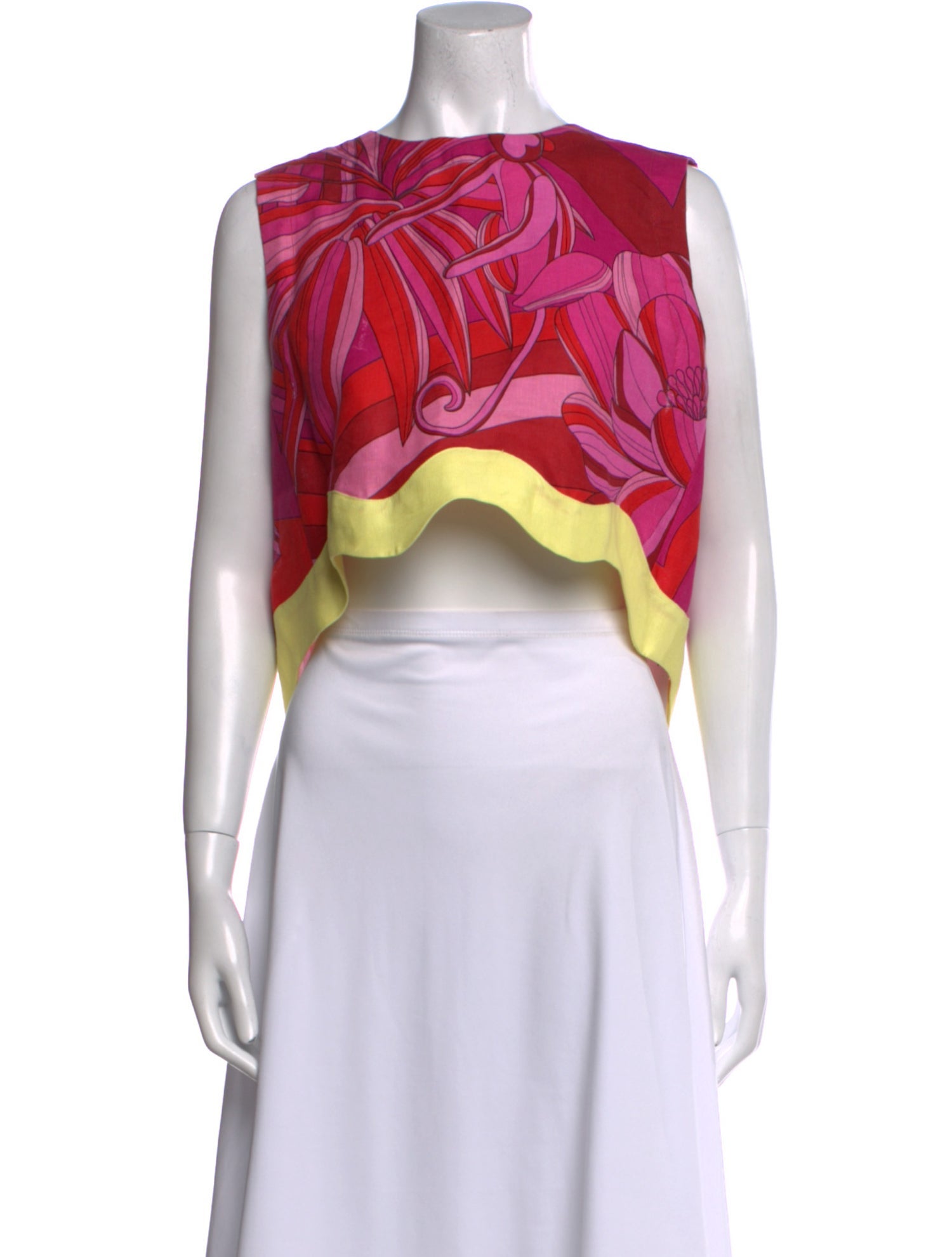 Farm Rio Linen Printed Crop Top w/ Tags